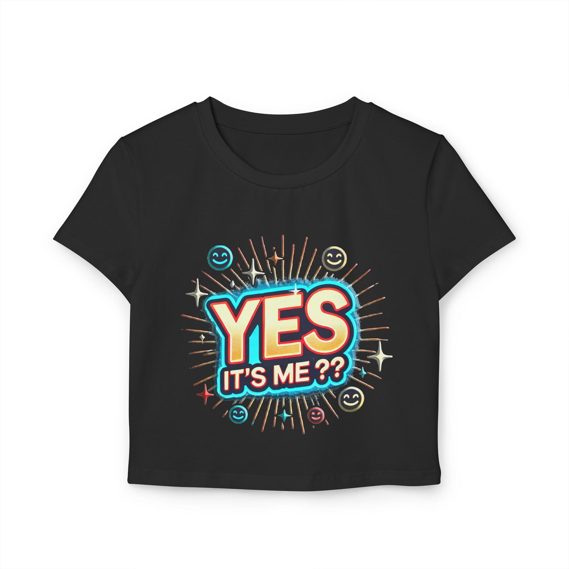 Womens Baby T-shirt "Yes it's me" Slim Fit Organic Cotton for Everyday