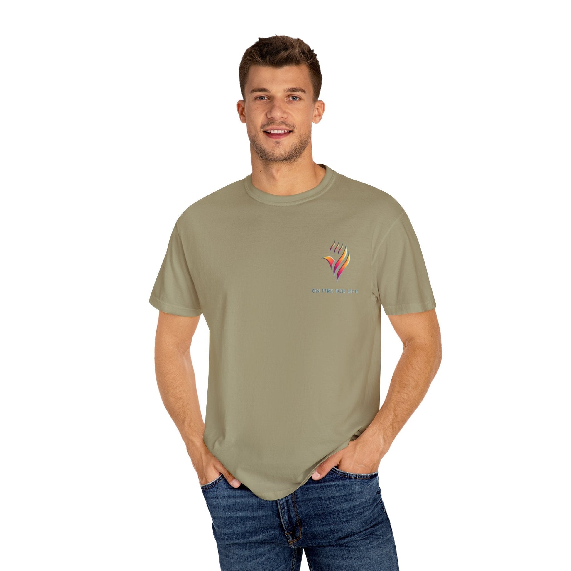 Unisex Garment-Dyed T-shirt - On Fire for Life Ethically Made
