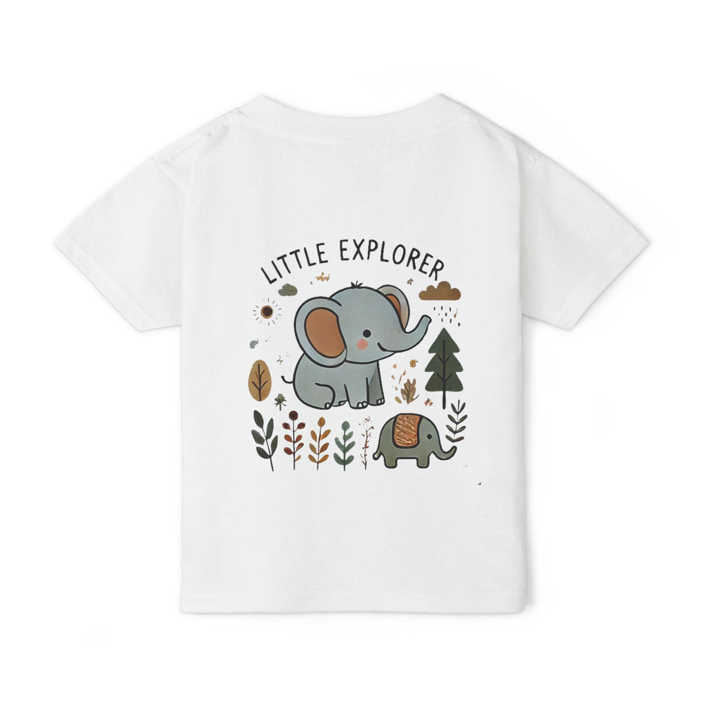 Little Explorer Toddler T-Shirt - Cute Elephant & Turtle Design