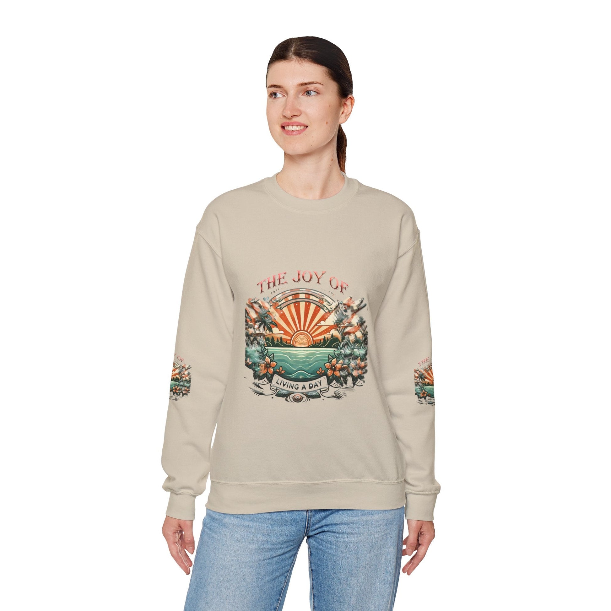 Unisex Heavy Blend - Crewneck Sweatshirt- The Joy Of Living a Day