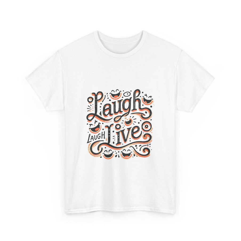 Unisex Heavy Cotton T-shirt  - Laugh Live III Built for Everyday Style