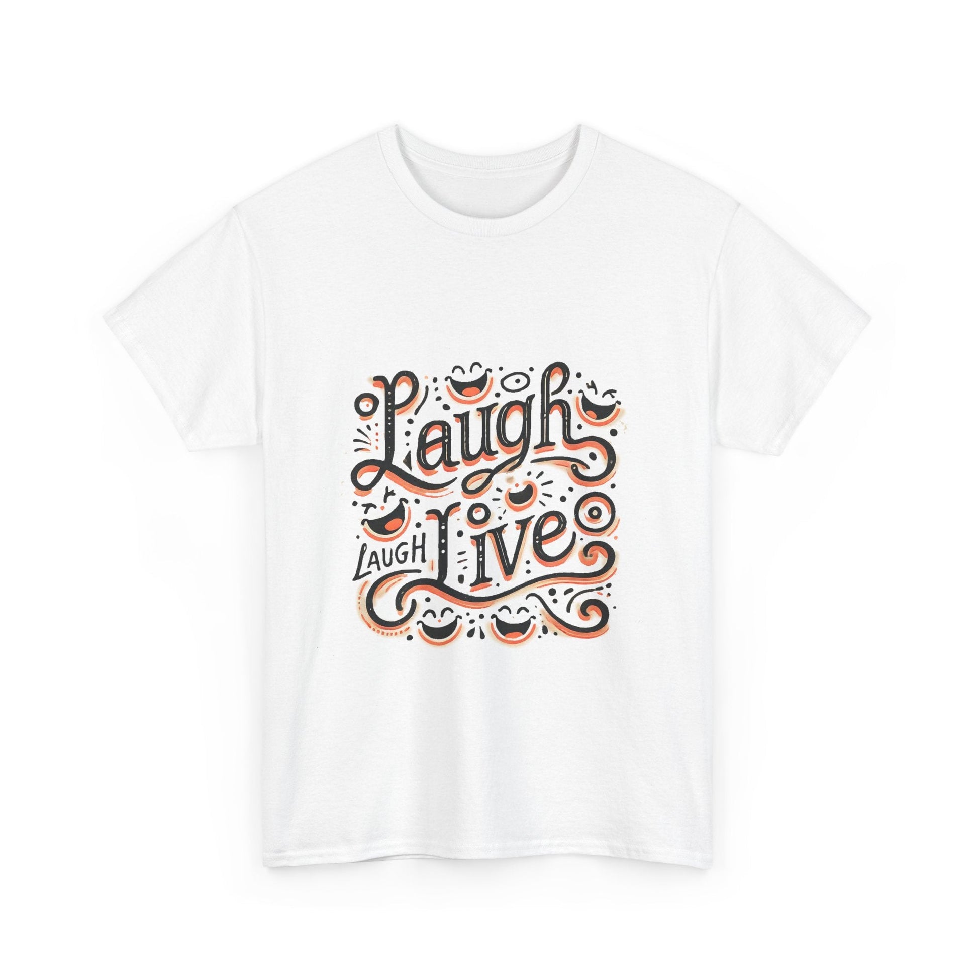 Unisex Heavy Cotton T-shirt  - Laugh Live III Built for Everyday Style