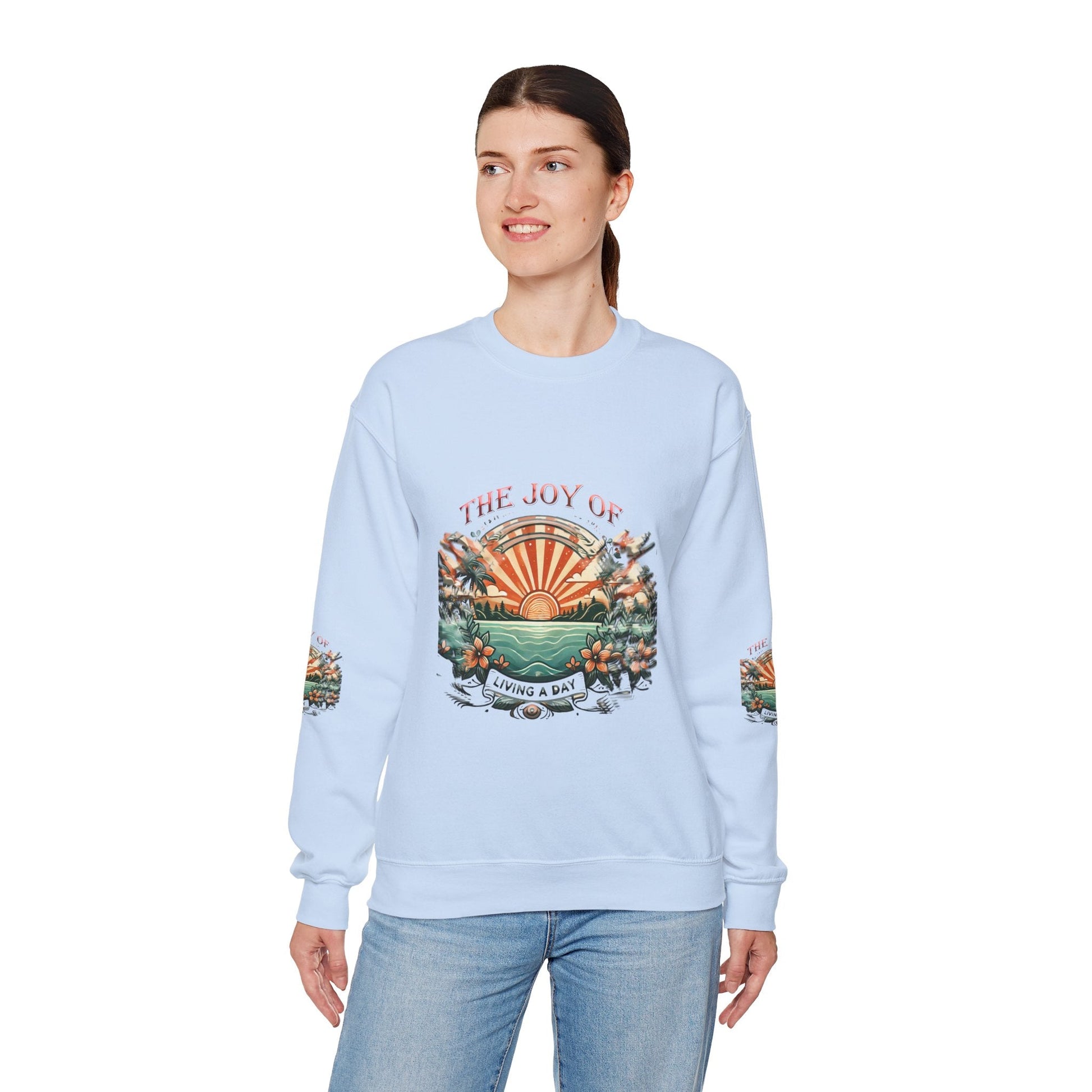Unisex Heavy Blend - Crewneck Sweatshirt- The Joy Of Living a Day