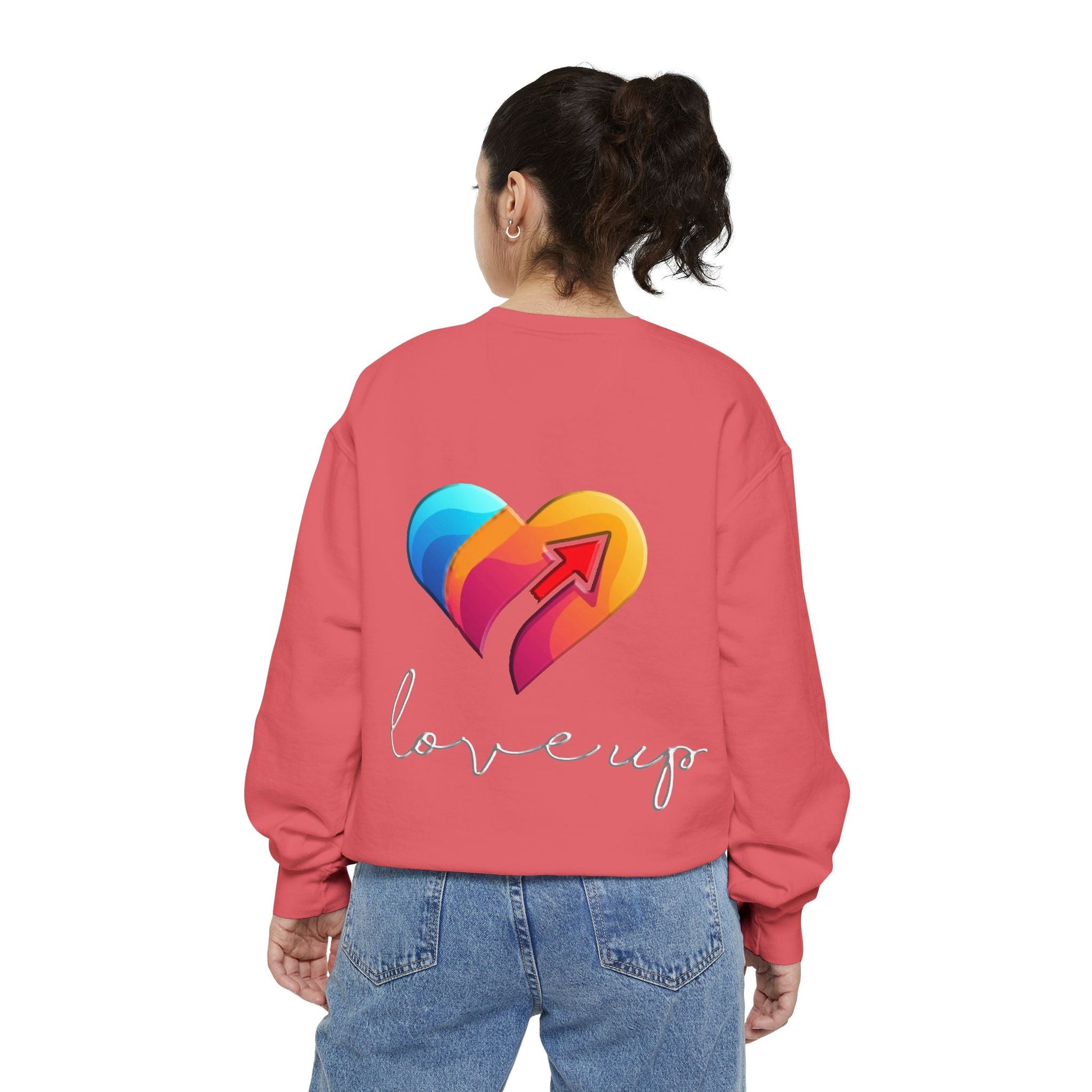 Unisex Garment Dyed Sweatshirt  Love's Up | Soft & Stylish Sweatshirt