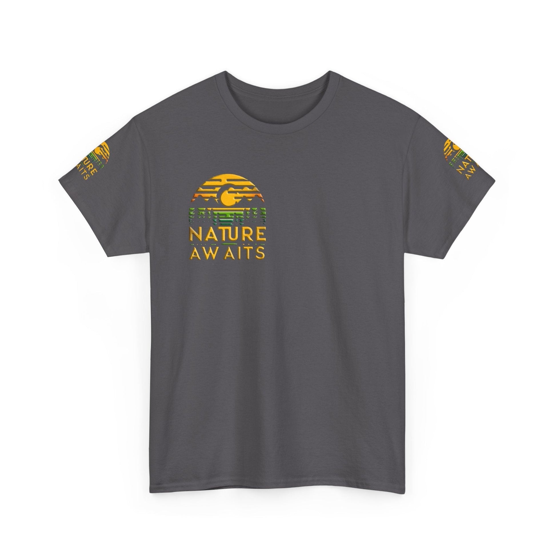 Unisex Heavy Cotton t-shirt nature Awaits t-shirt for Durability