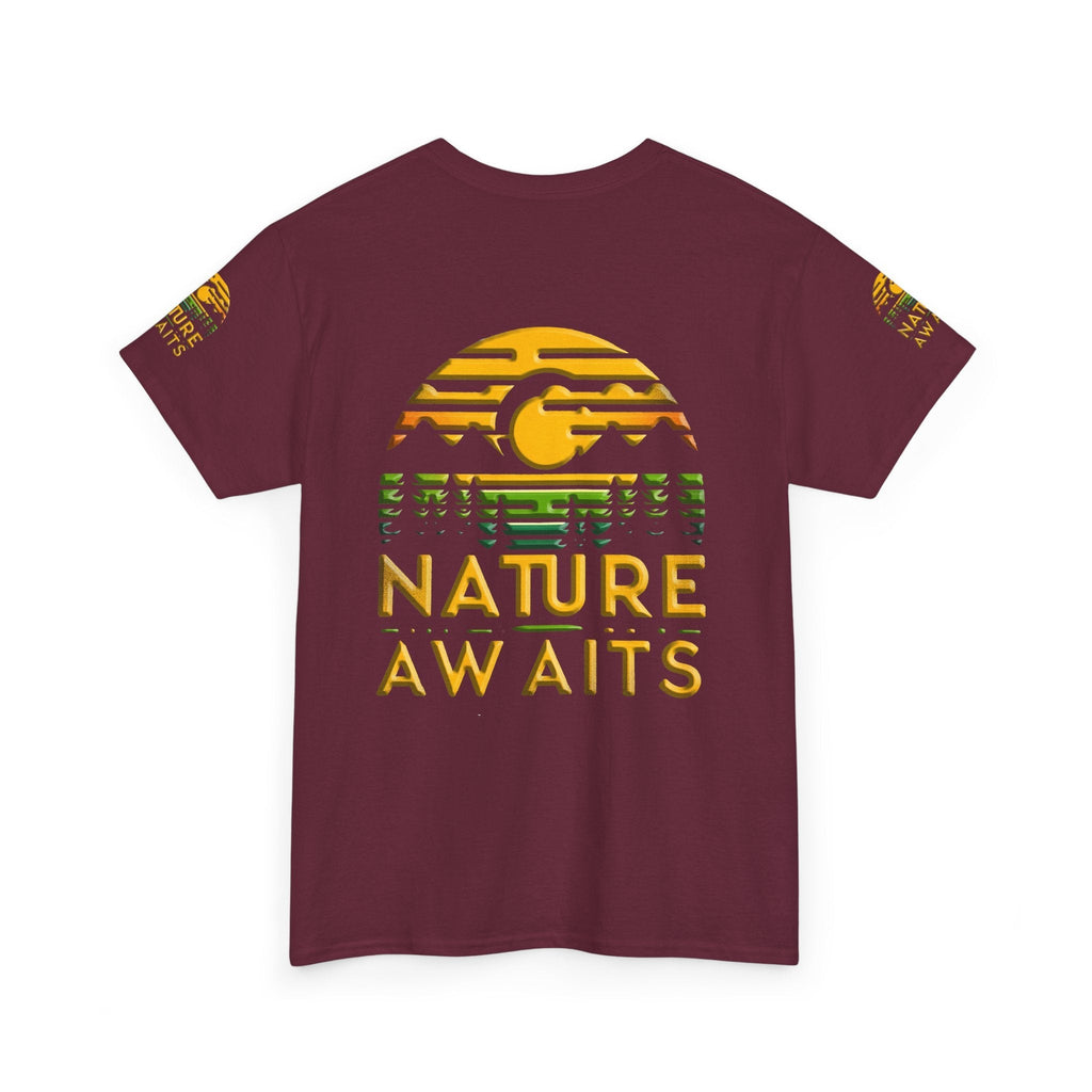 Unisex Heavy Cotton t-shirt nature Awaits t-shirt for Durability