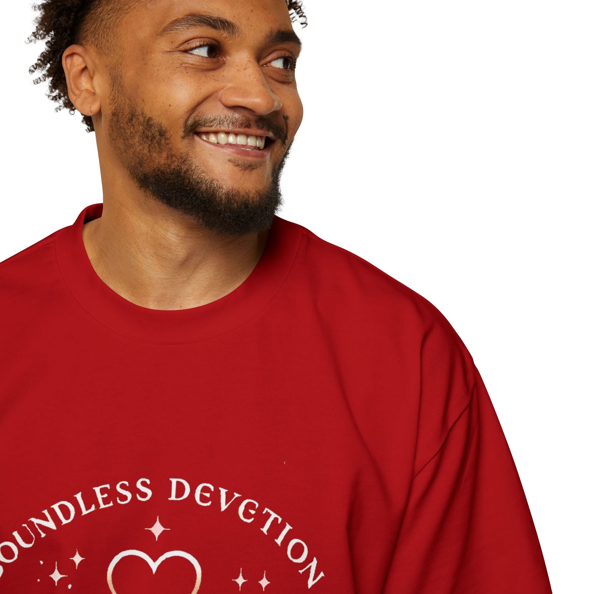 Men Heavy Oversized T-shirt - Endless Love  100% Cotton Comfort