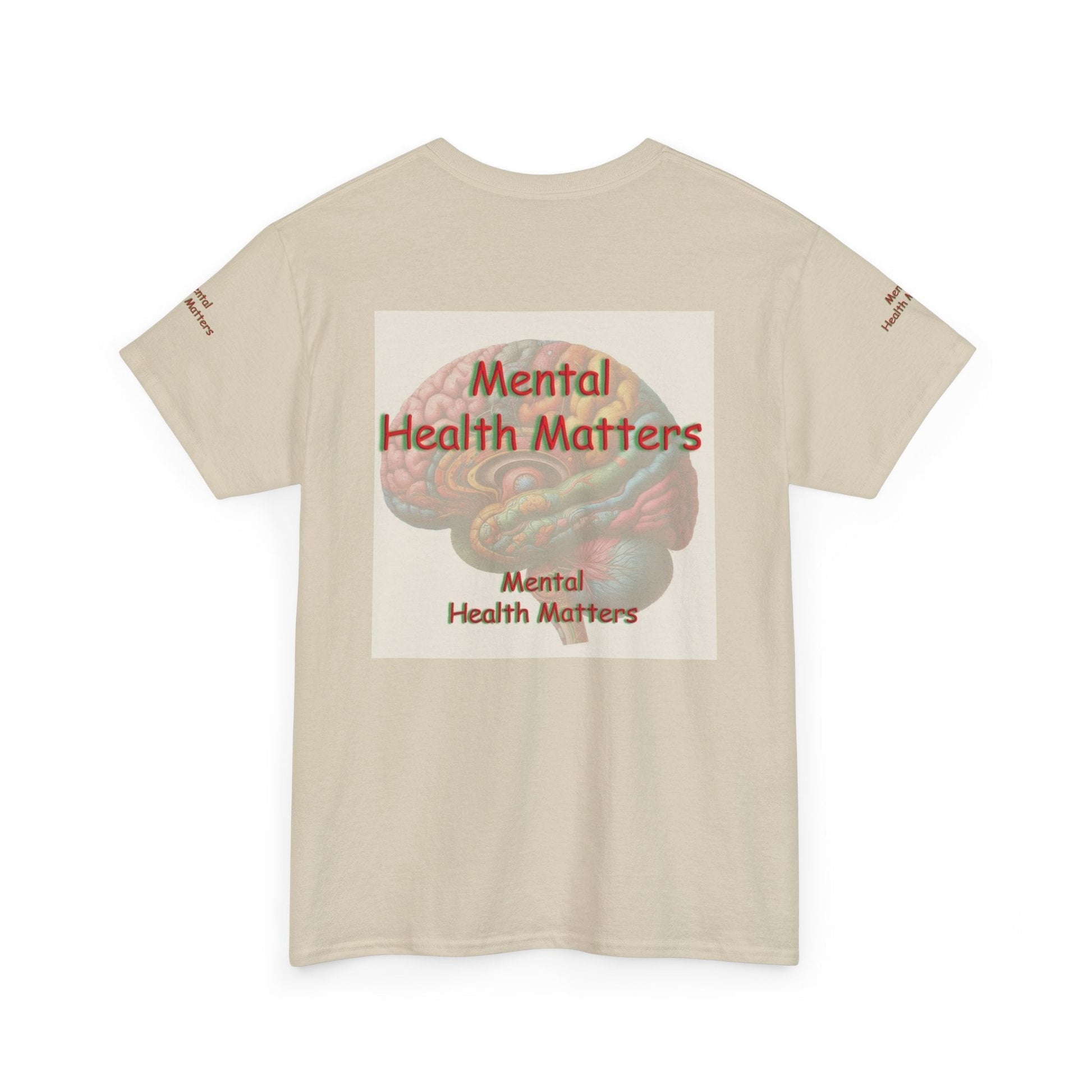 Unisex Heavy Cotton Tee - Mental Health Matters - Stay Focus