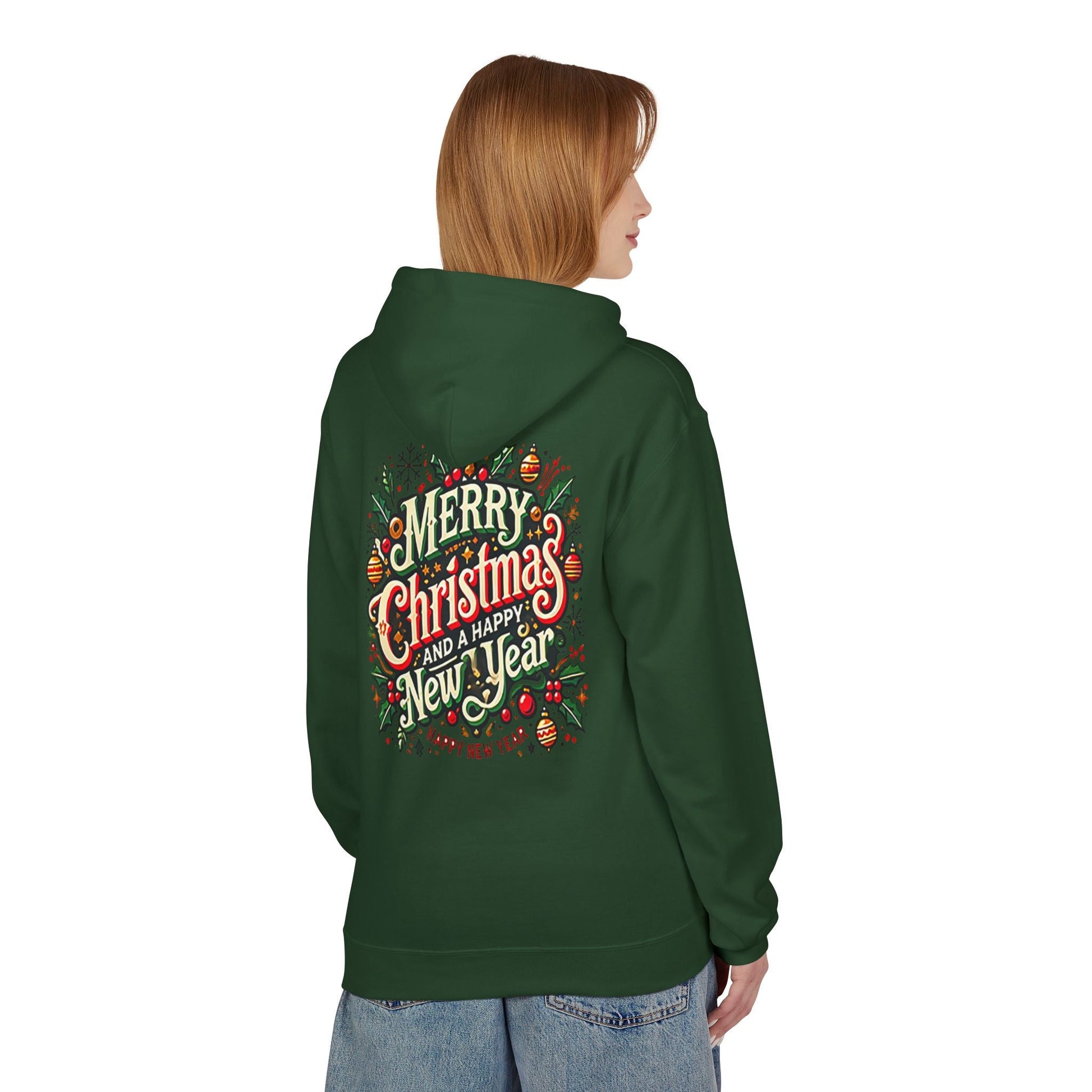 Unisex Midweight Softstyle Fleece Hoodie -  Christmas Holiday Cheer