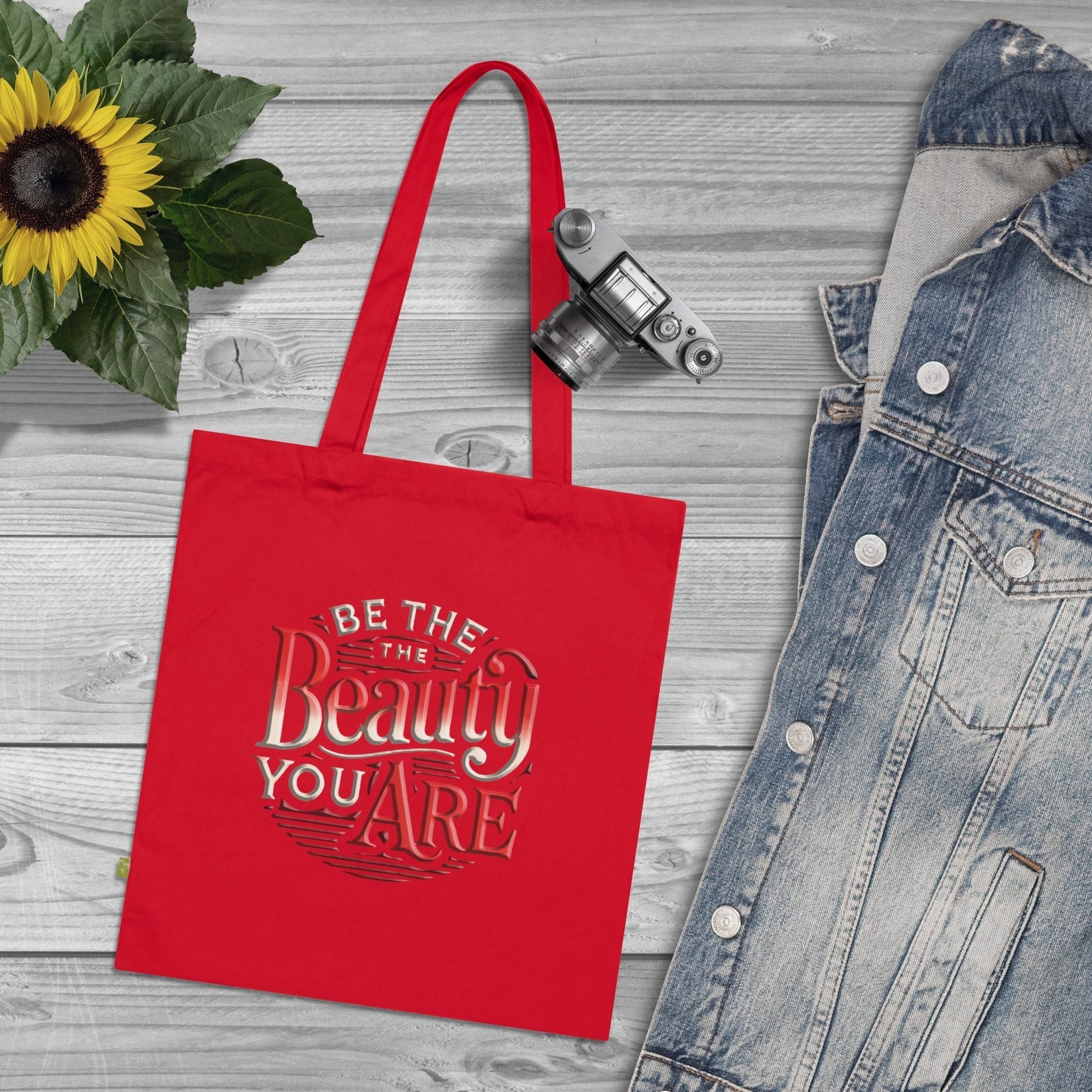 Stylish Organic Cotton Tote Bag –Be the Beauty  Eco-Friendly