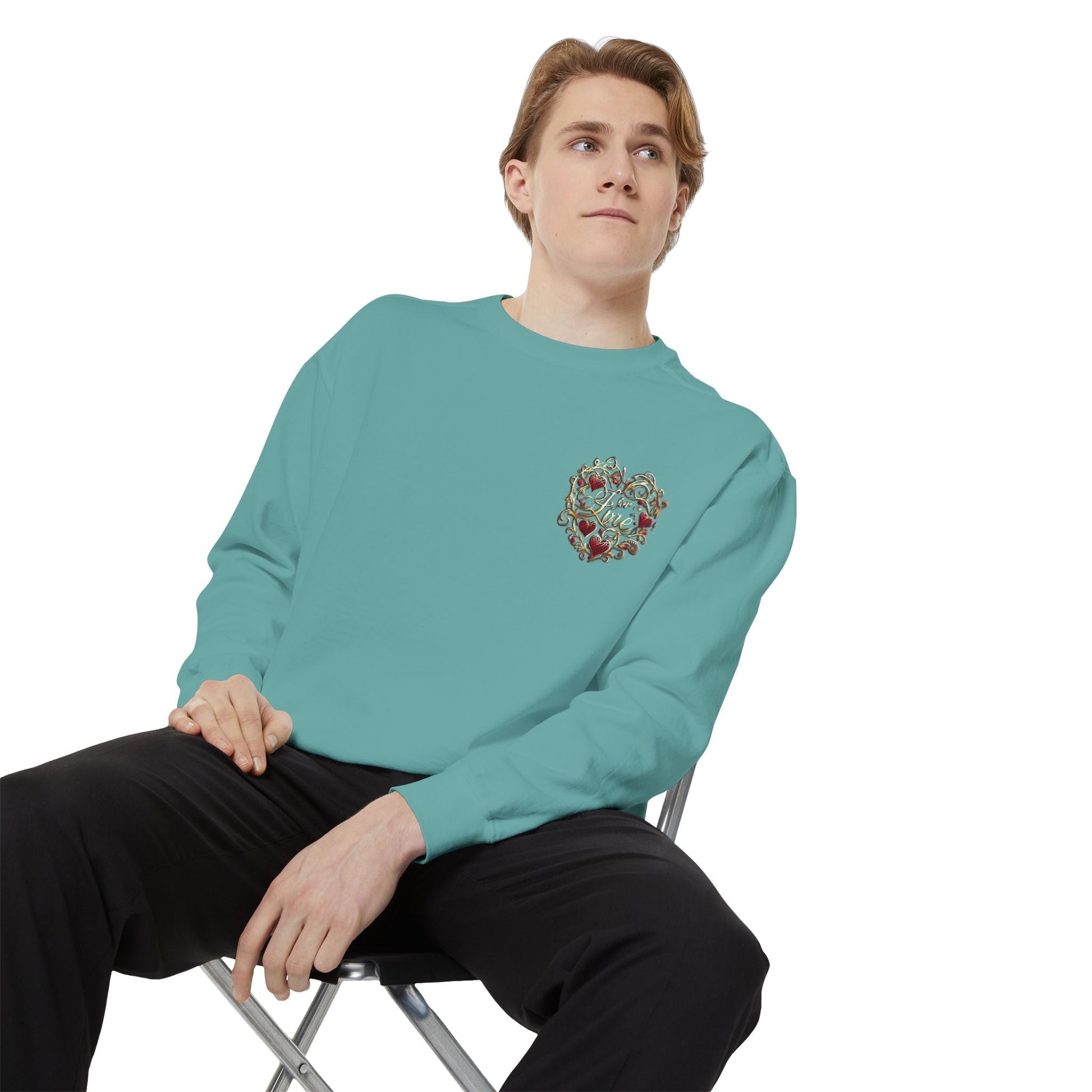 Unisex Garment-Dyed Sweatshirt - Love For Me Premium Comfort