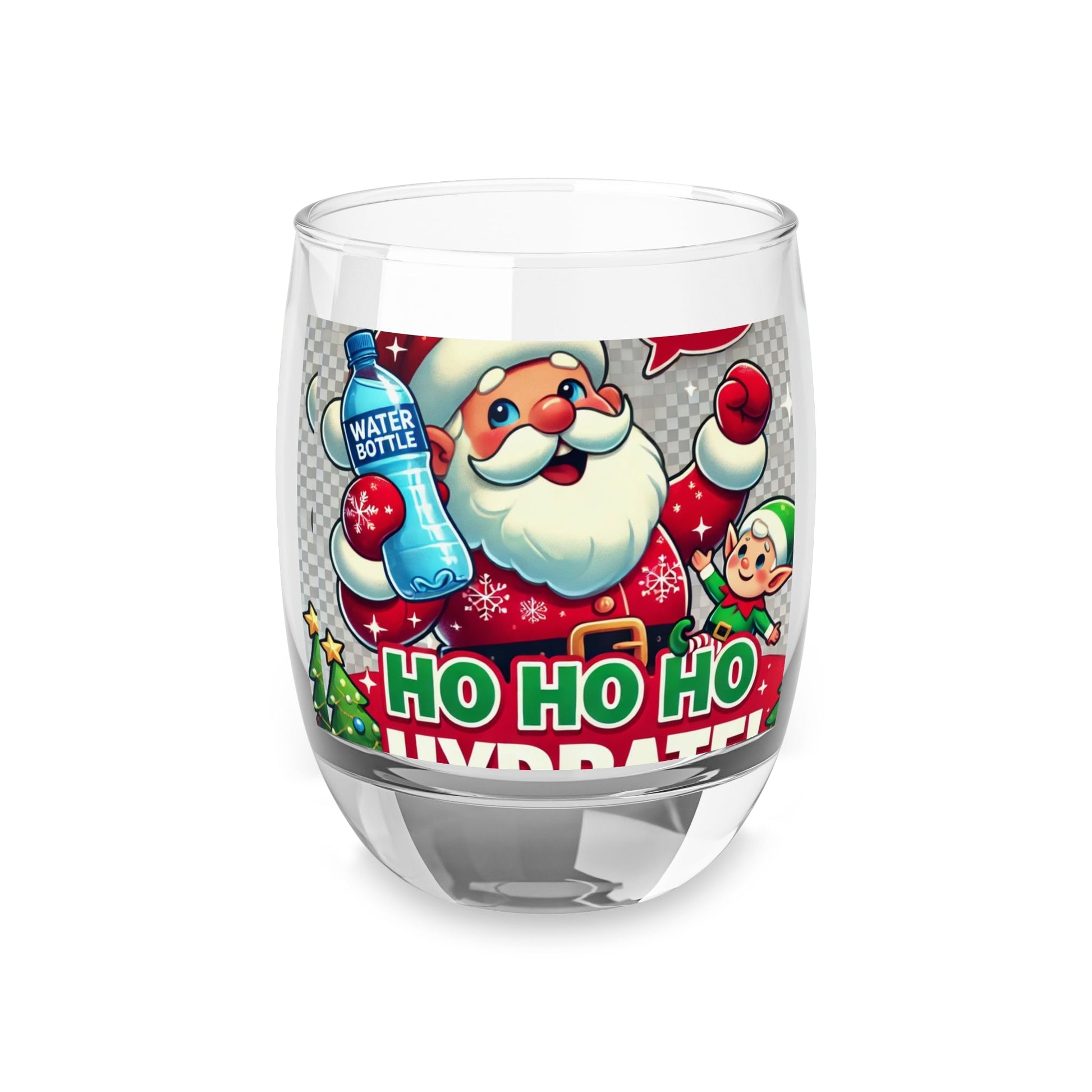 Whiskey Glass - HO HO HO  Classic 6oz Barware for Gifts, Events & More