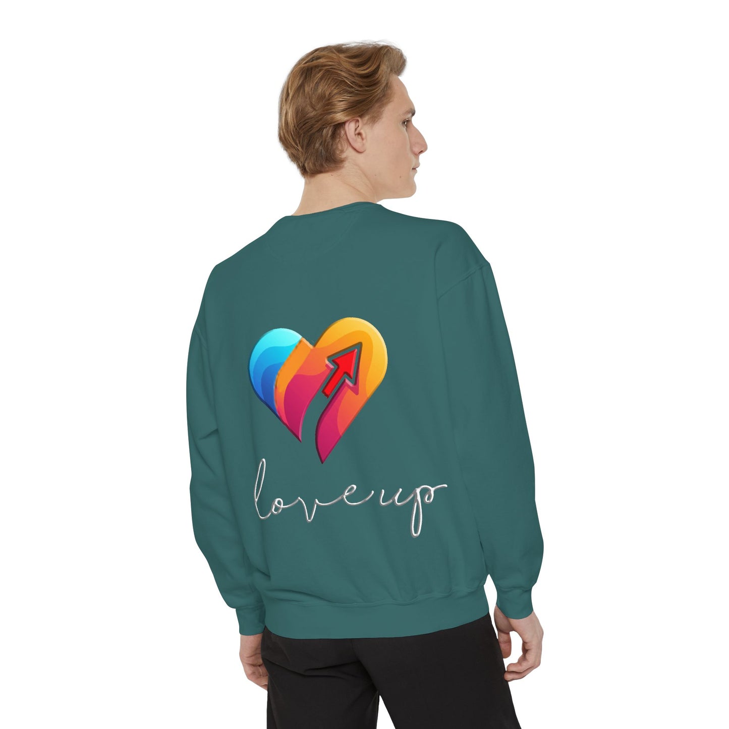 Unisex Garment-Dyed Sweatshirt " Love's Up"