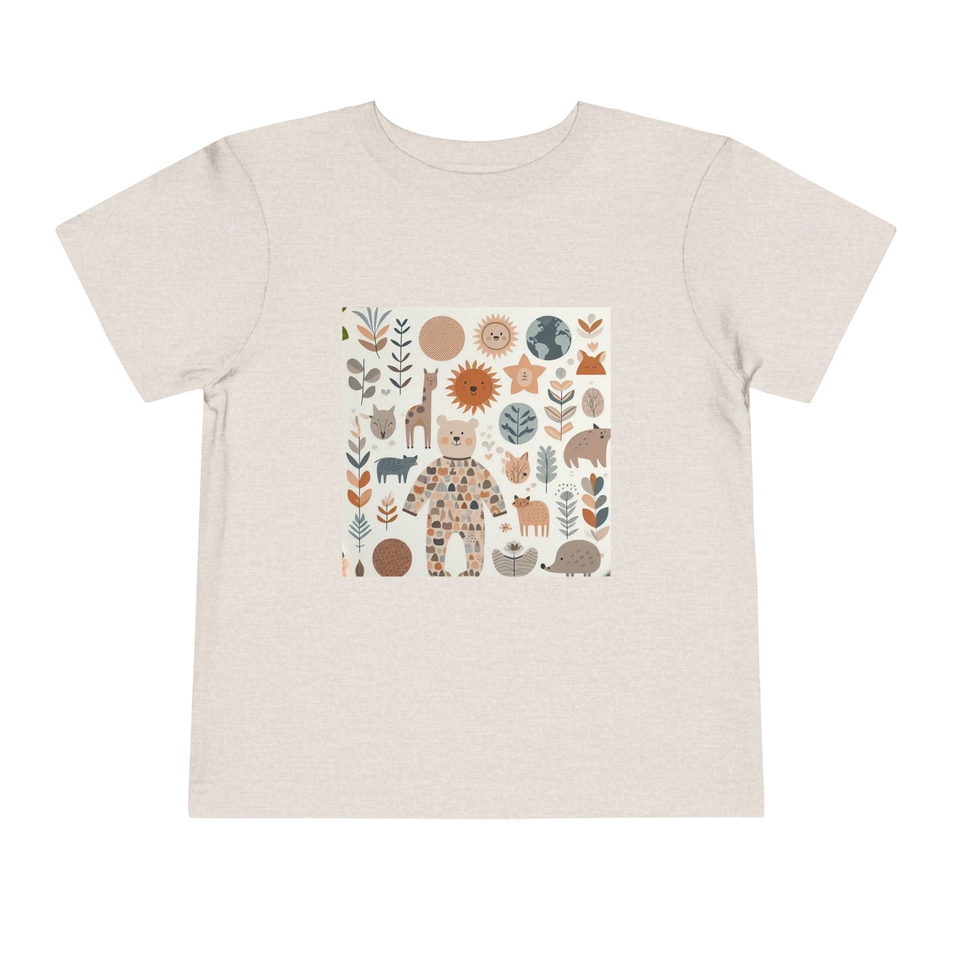 Eco-Friendly Toddler Short Sleeve T-shirt - with Nature Print