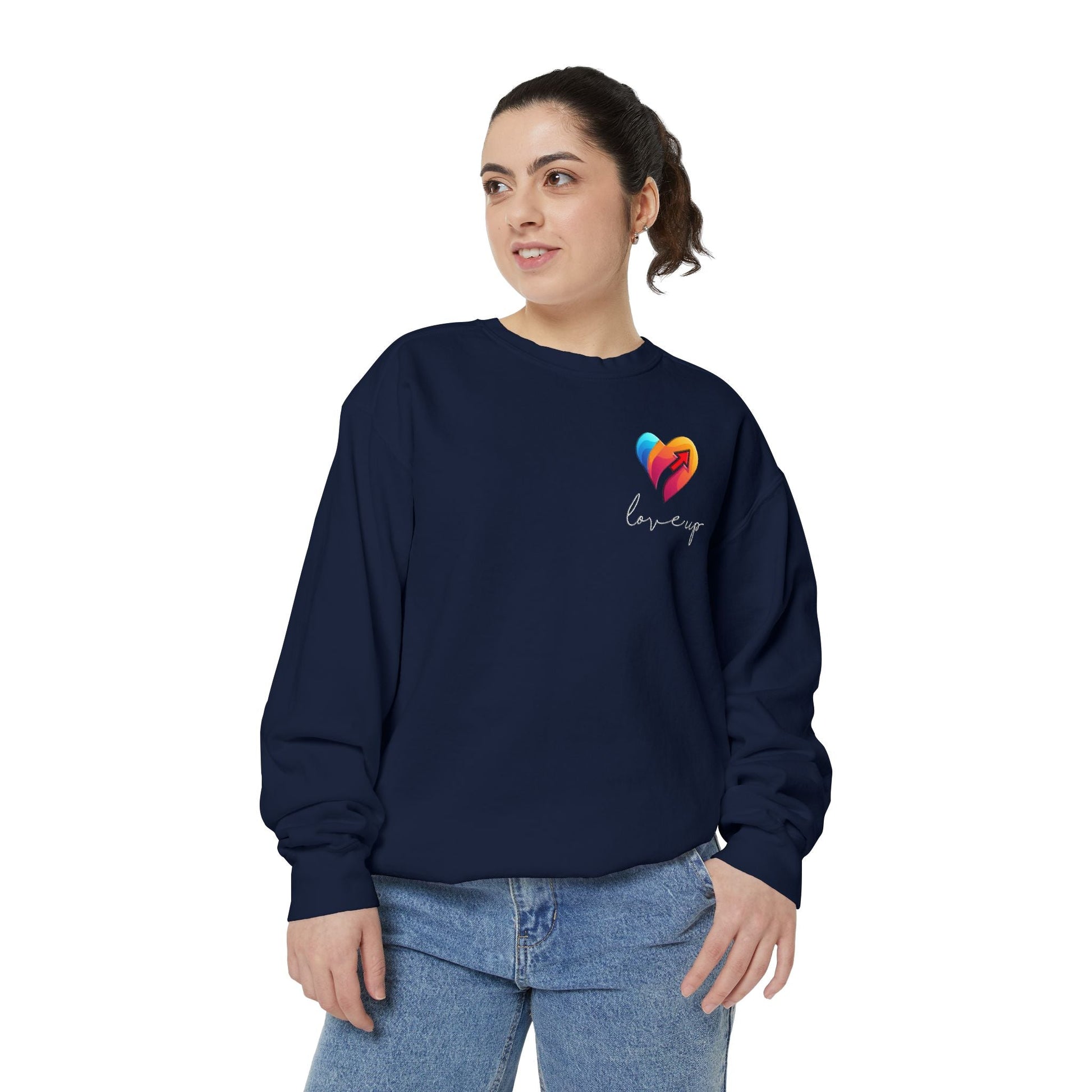 Unisex Garment Dyed Sweatshirt  Love's Up | Soft & Stylish Sweatshirt