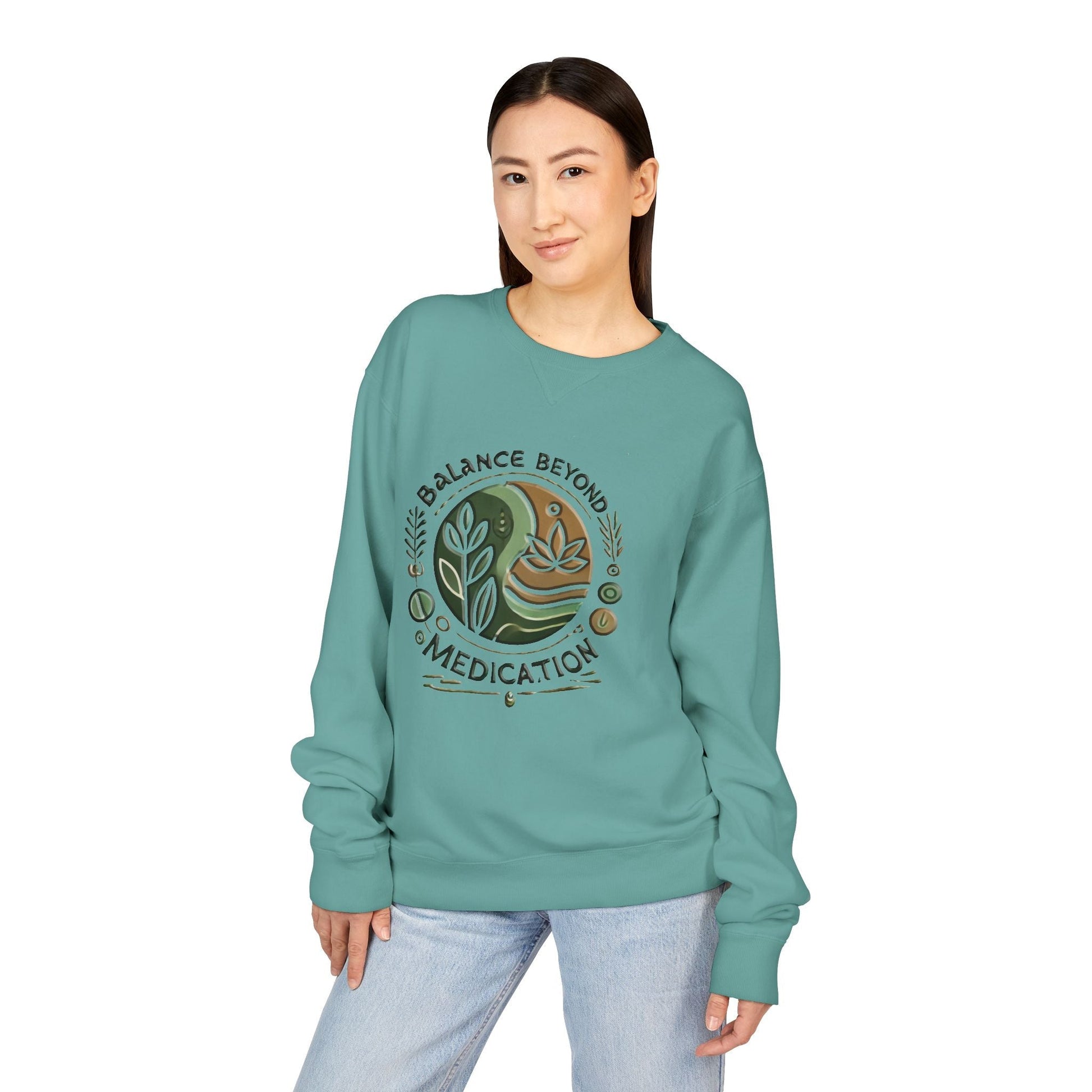 Unisex ComfortWash Garment Dyed - Crewneck Balance Beyond Medication