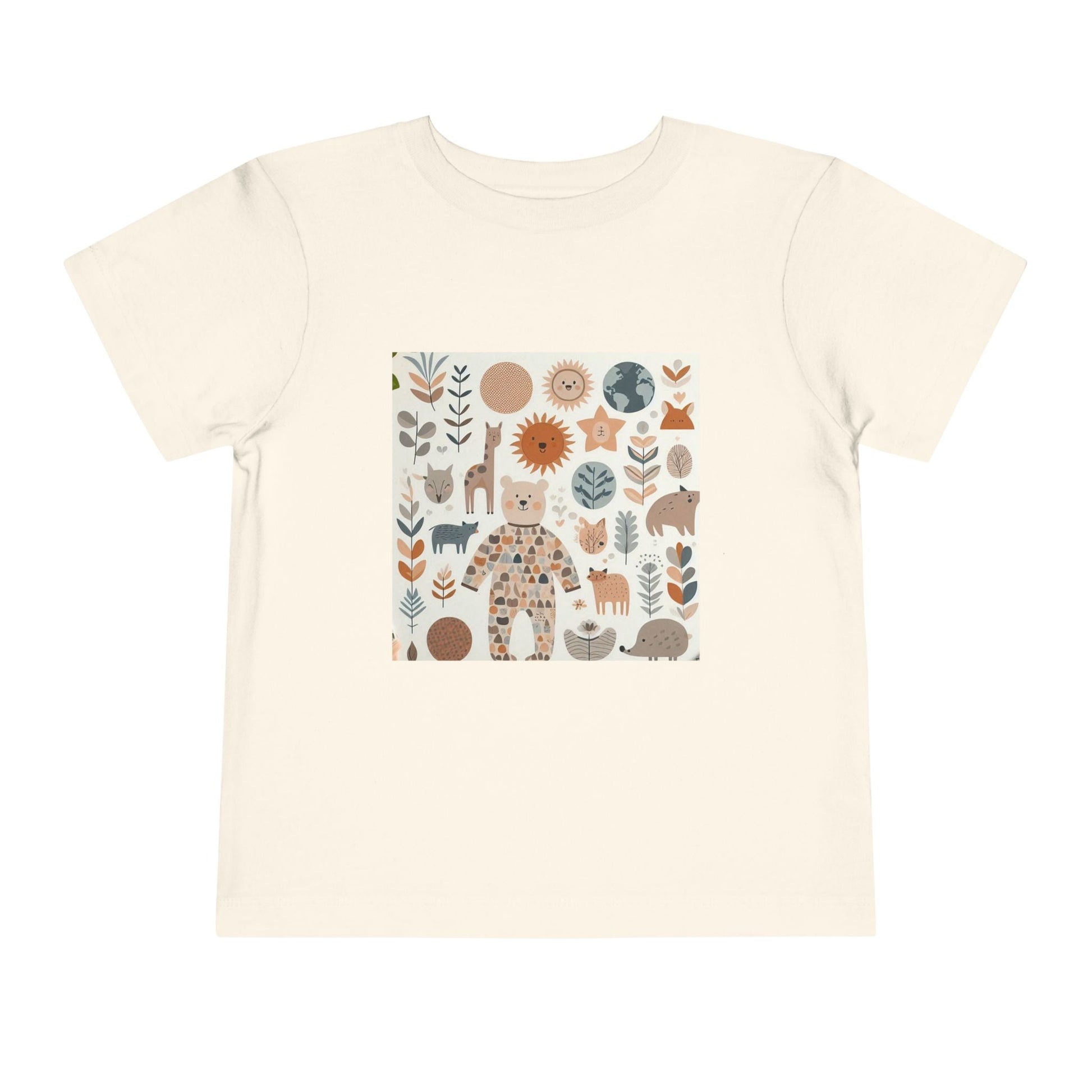 Eco-Friendly Toddler Short Sleeve T-shirt - with Nature Print