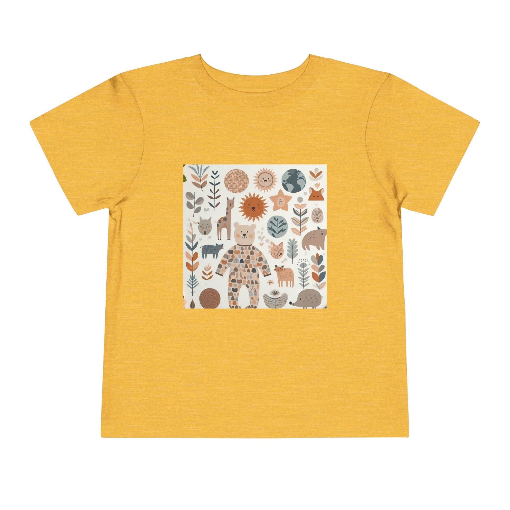 Eco-Friendly Toddler Short Sleeve T-shirt - with Nature Print