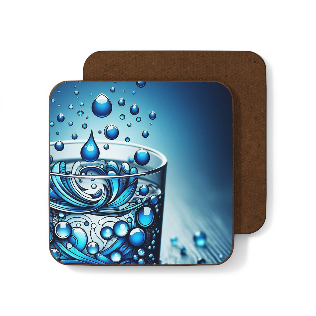 Hardboard Back Coaster with stylish design, durable hardboard bottom, 3.5" x 3.5".
