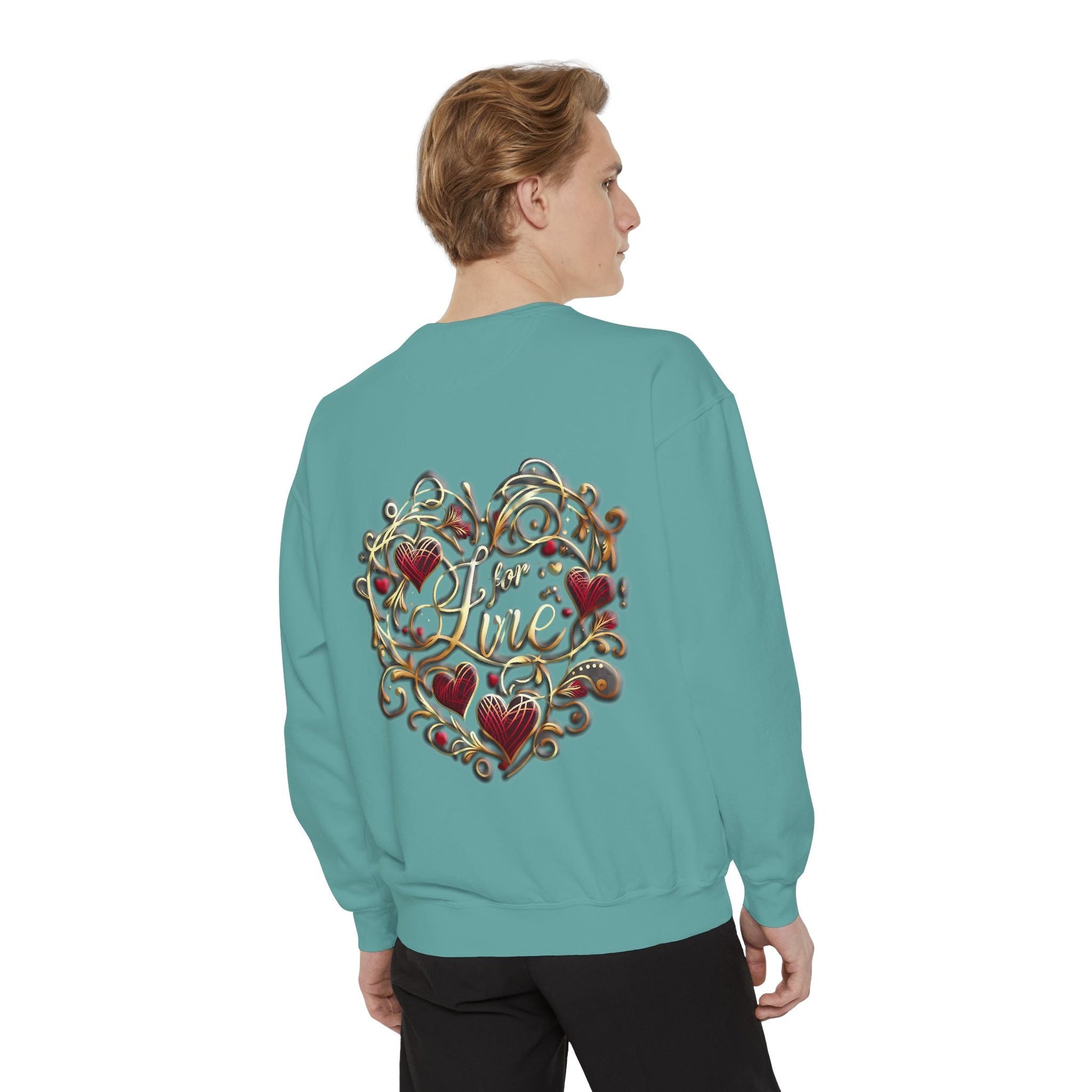 Unisex Garment-Dyed Sweatshirt - Love For Me Premium Comfort