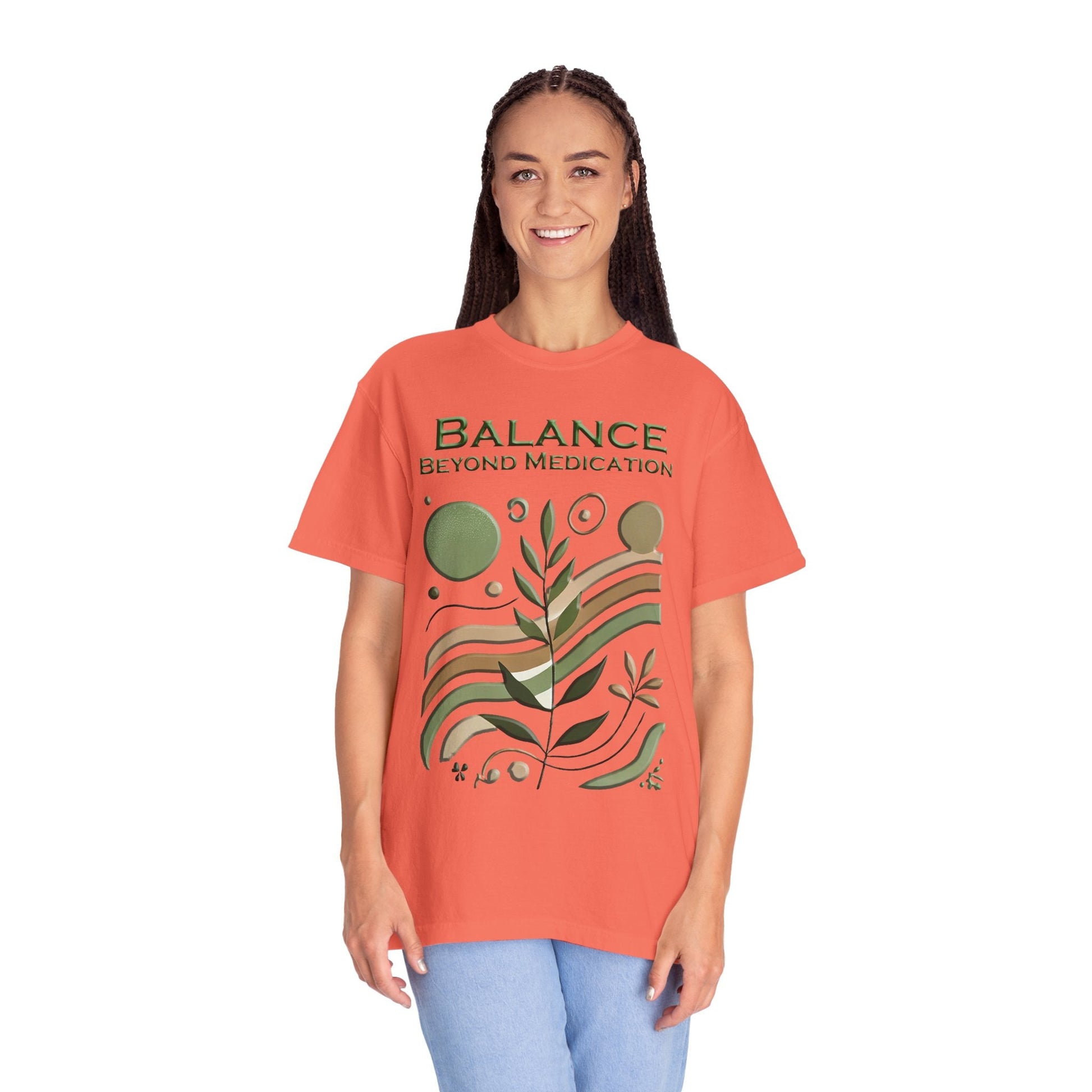 Unisex Garment-Dyed t-shirt Balance Beyond Medication - Nature Tee