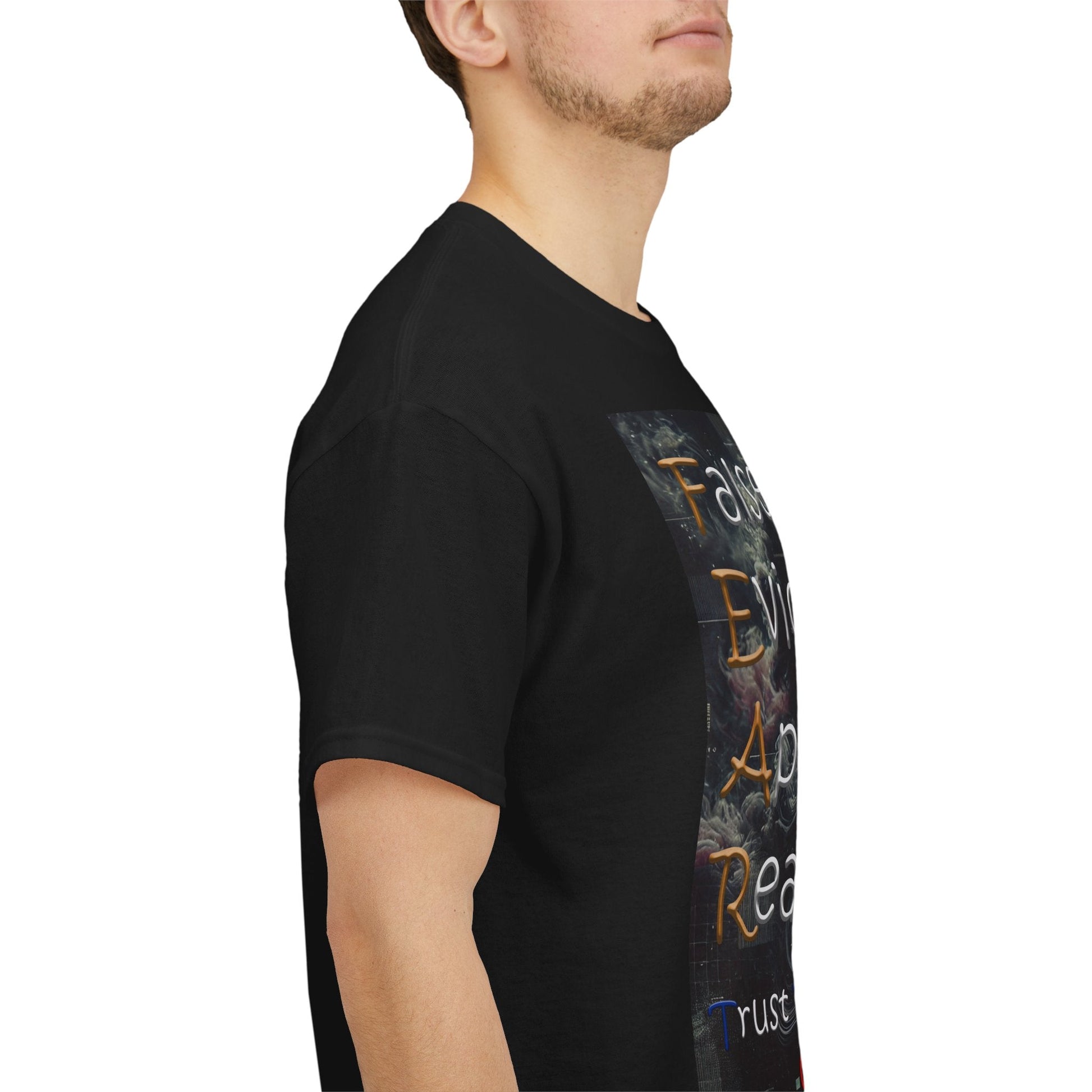 Inspirational Unisex Heavy Cotton T-shirt - False Evidence Appearing Real