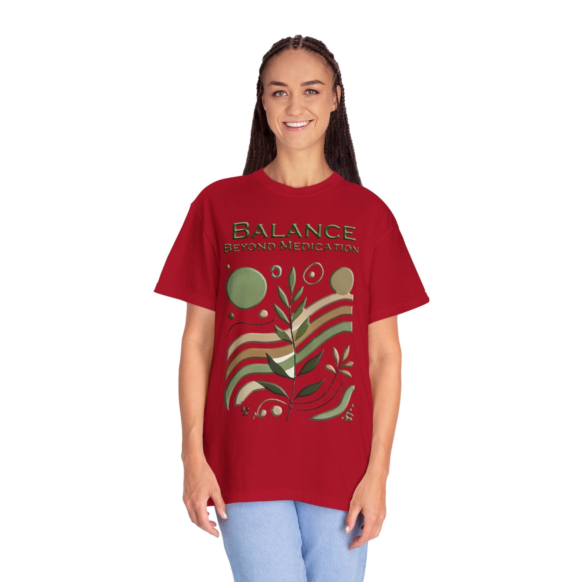 Unisex Garment-Dyed t-shirt Balance Beyond Medication - Nature Tee