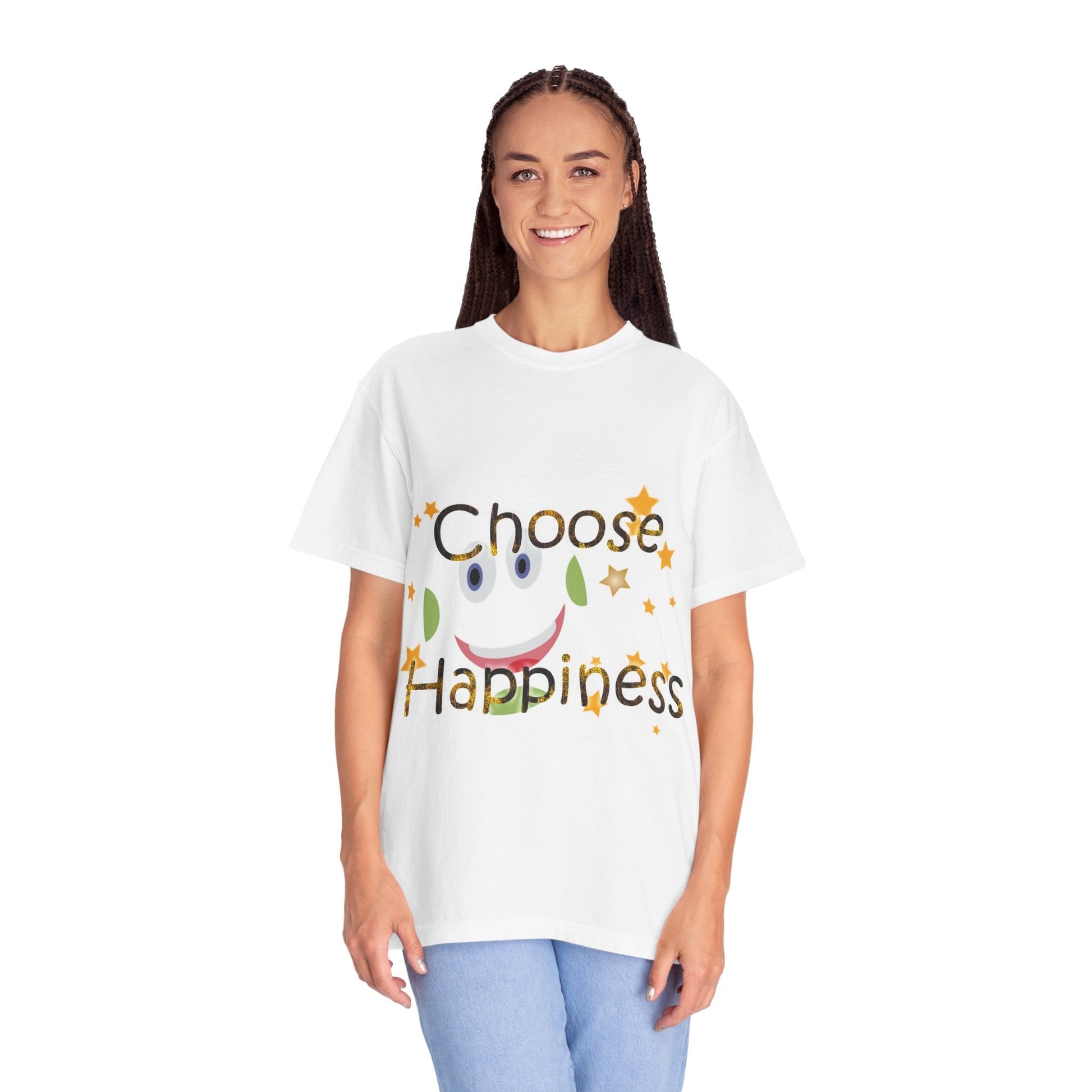 Choose Happiness Unisex Garment-Dyed T-Shirt - Positive  Expression