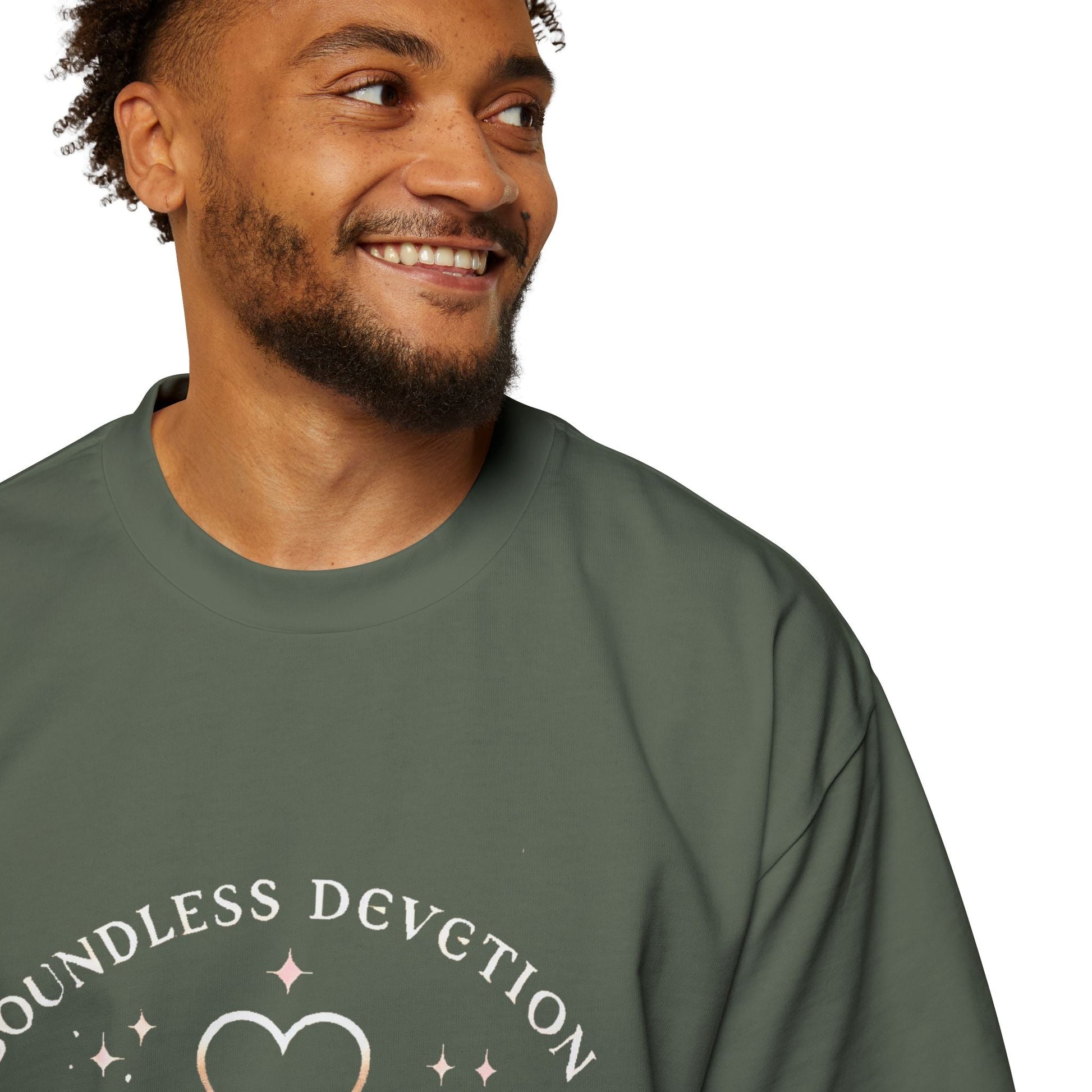 Men Heavy Oversized T-shirt - Endless Love  100% Cotton Comfort