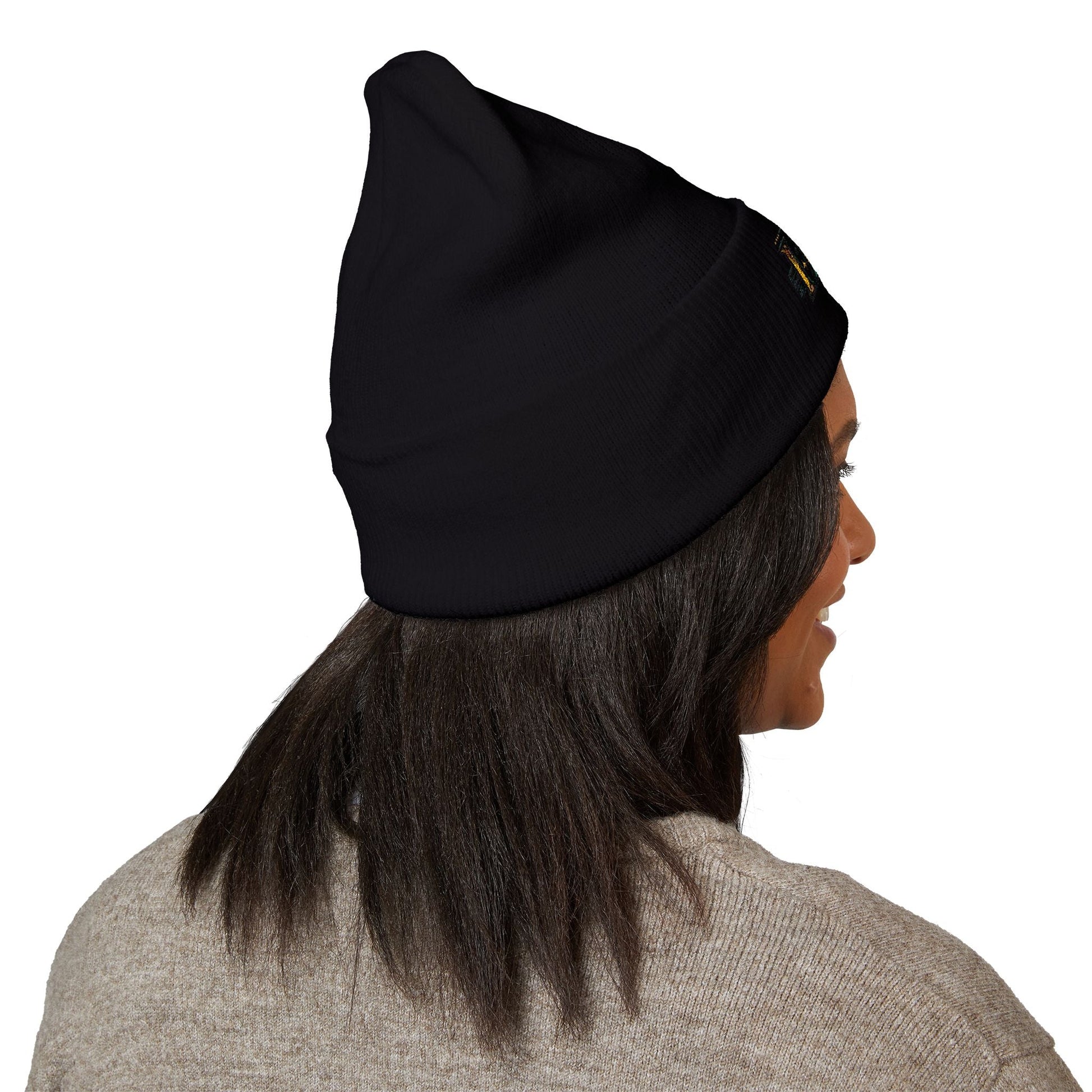 I AM Embroidered Classic Cuffed Beanie - Cozy Winter Headwear