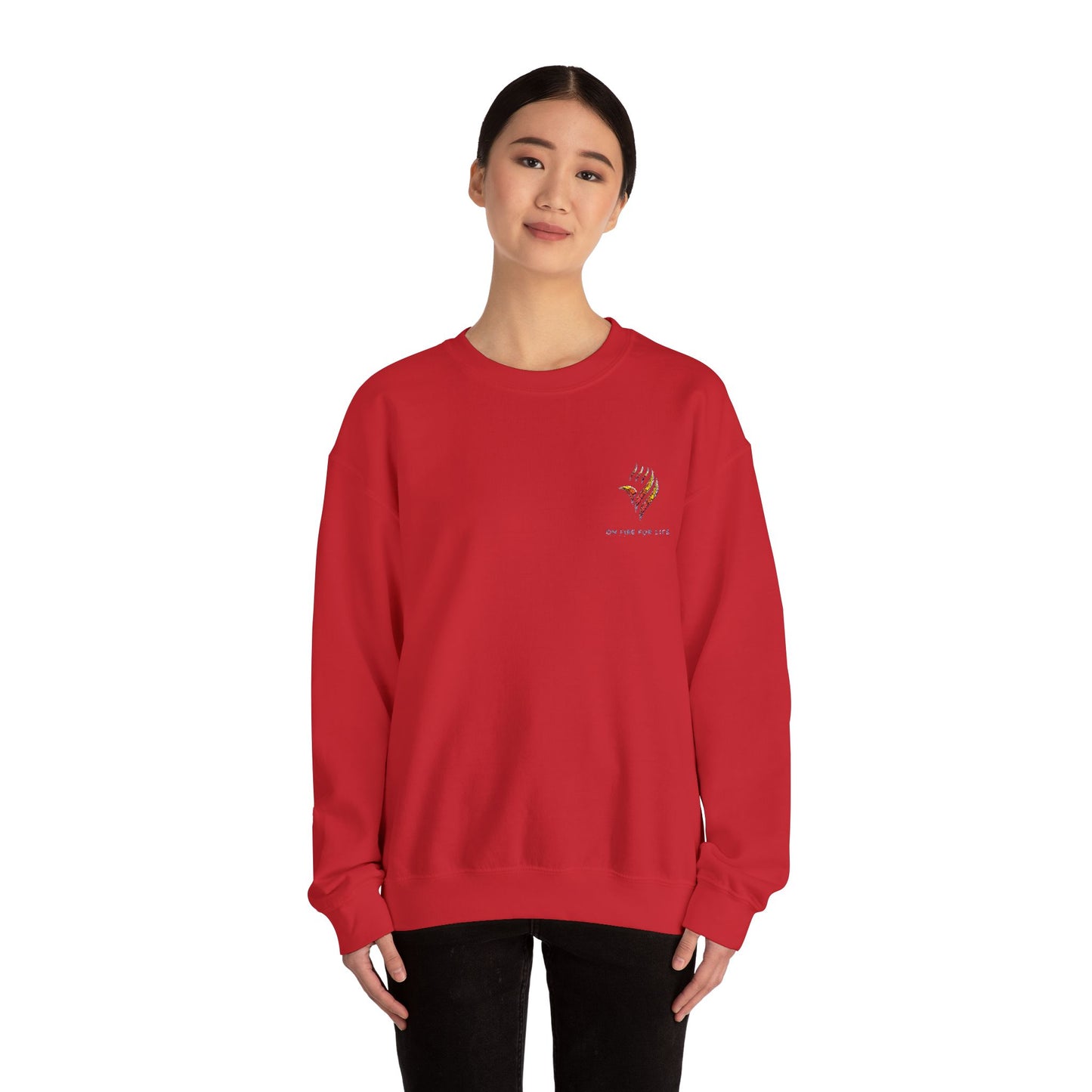 Unisex Heavy Blend™ Crewneck Sweatshirt" On Fire For Life"