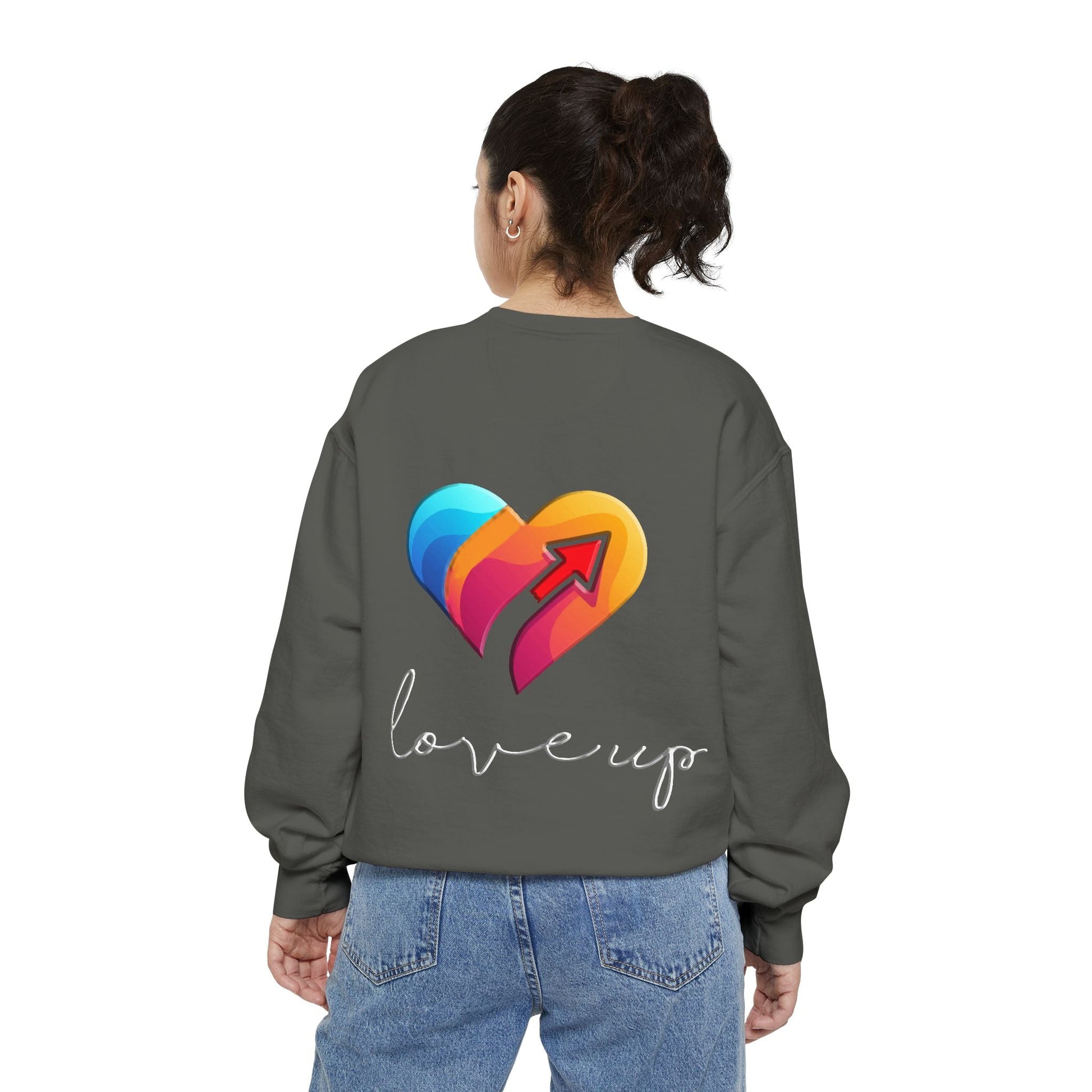 Unisex Garment Dyed Sweatshirt  Love's Up | Soft & Stylish Sweatshirt