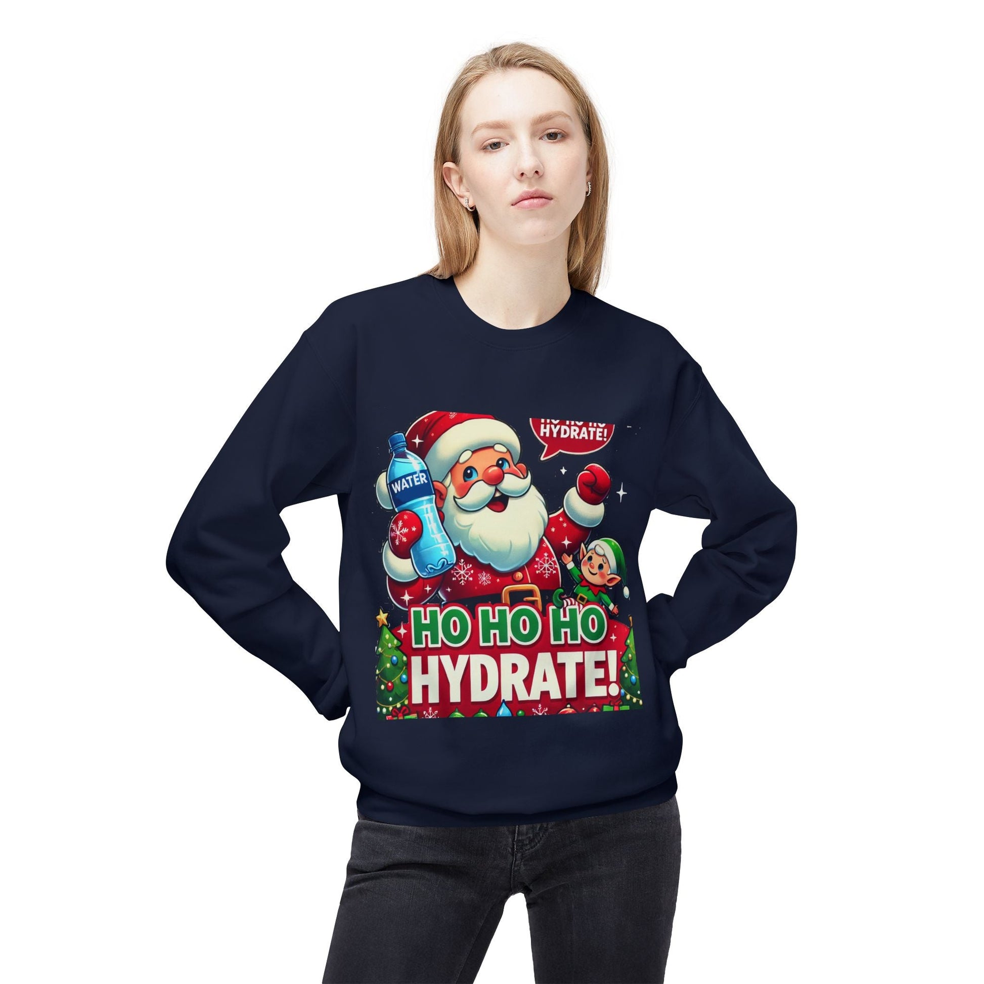 Unisex Midweight Softstyle Fleece - Crewneck Sweatshirt Ho Hydrate