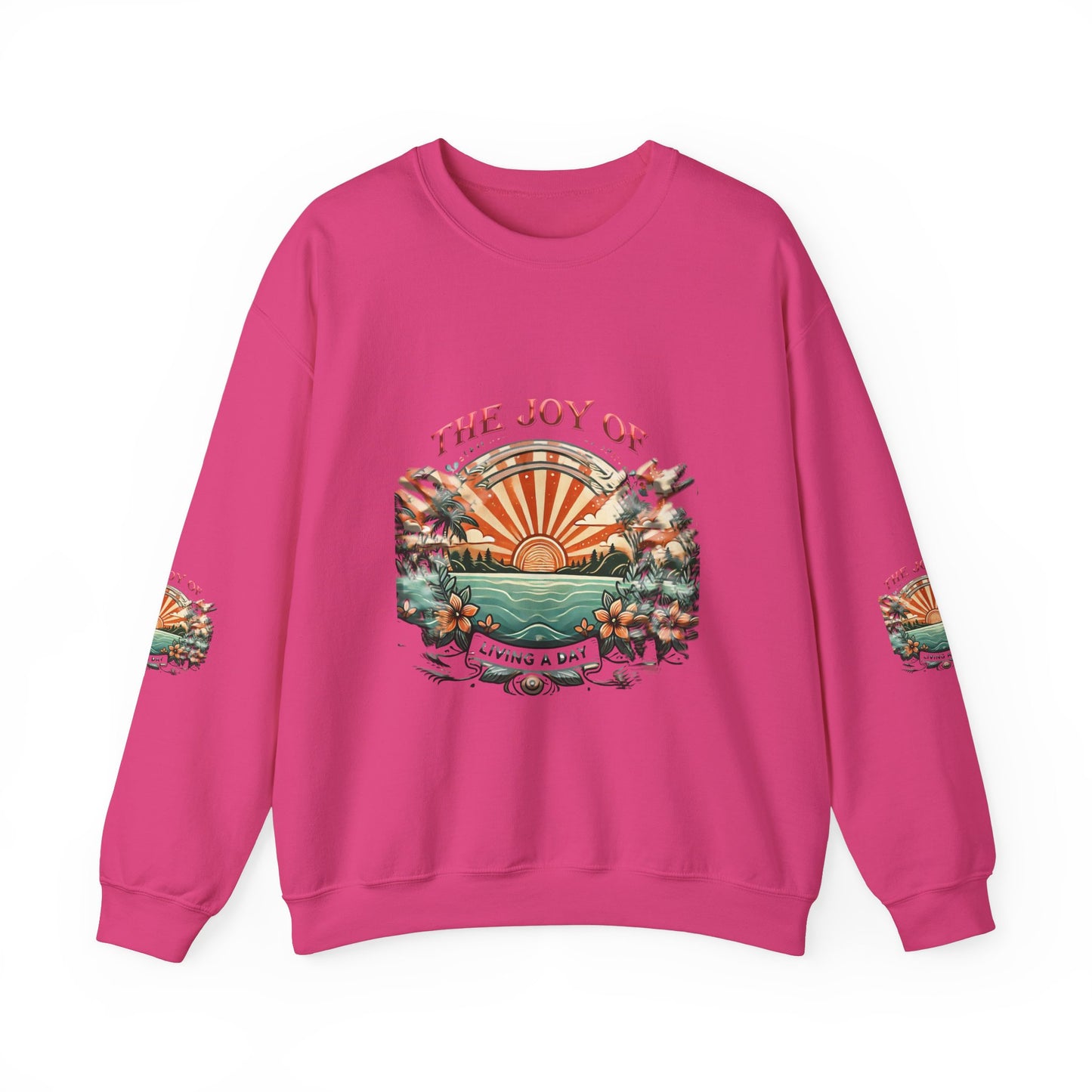 Unisex Heavy Blend™ Crewneck Sweatshirt" The Joy Of Living a Day"