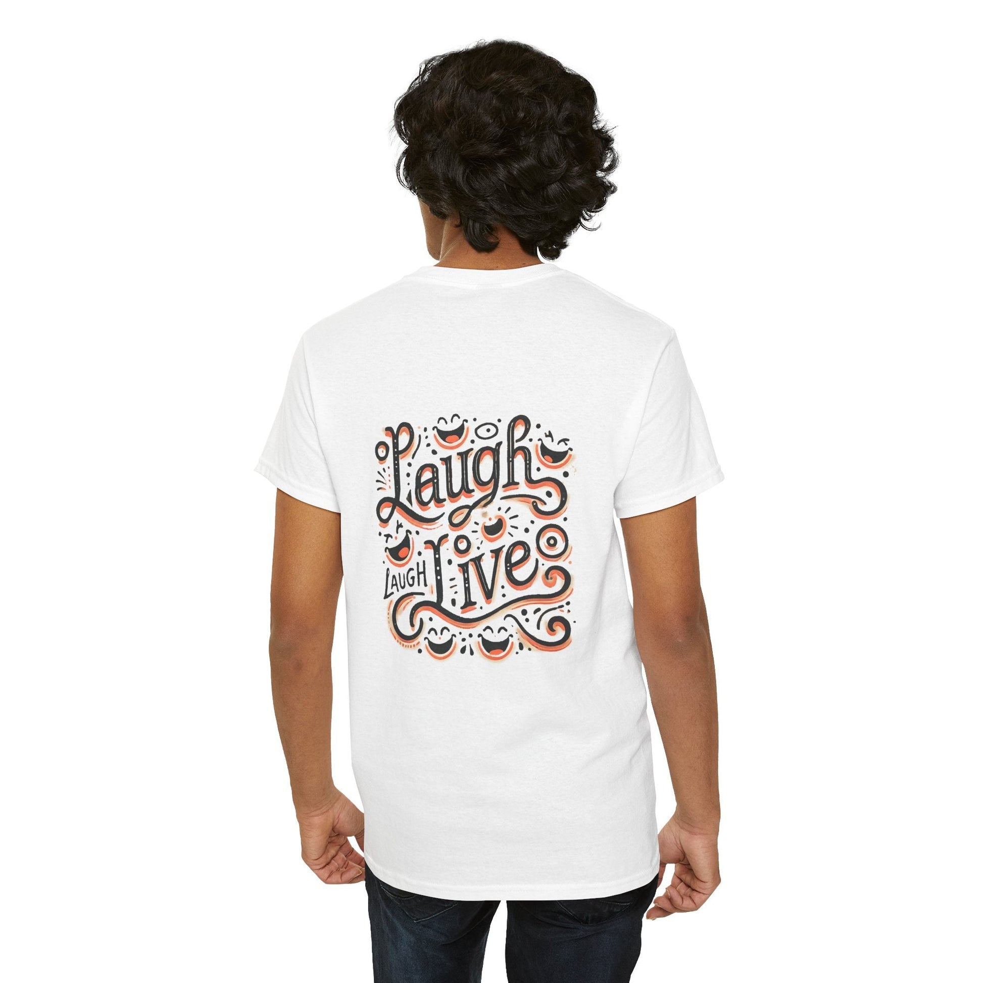 Unisex Heavy Cotton T-shirt  - Laugh Live III Built for Everyday Style
