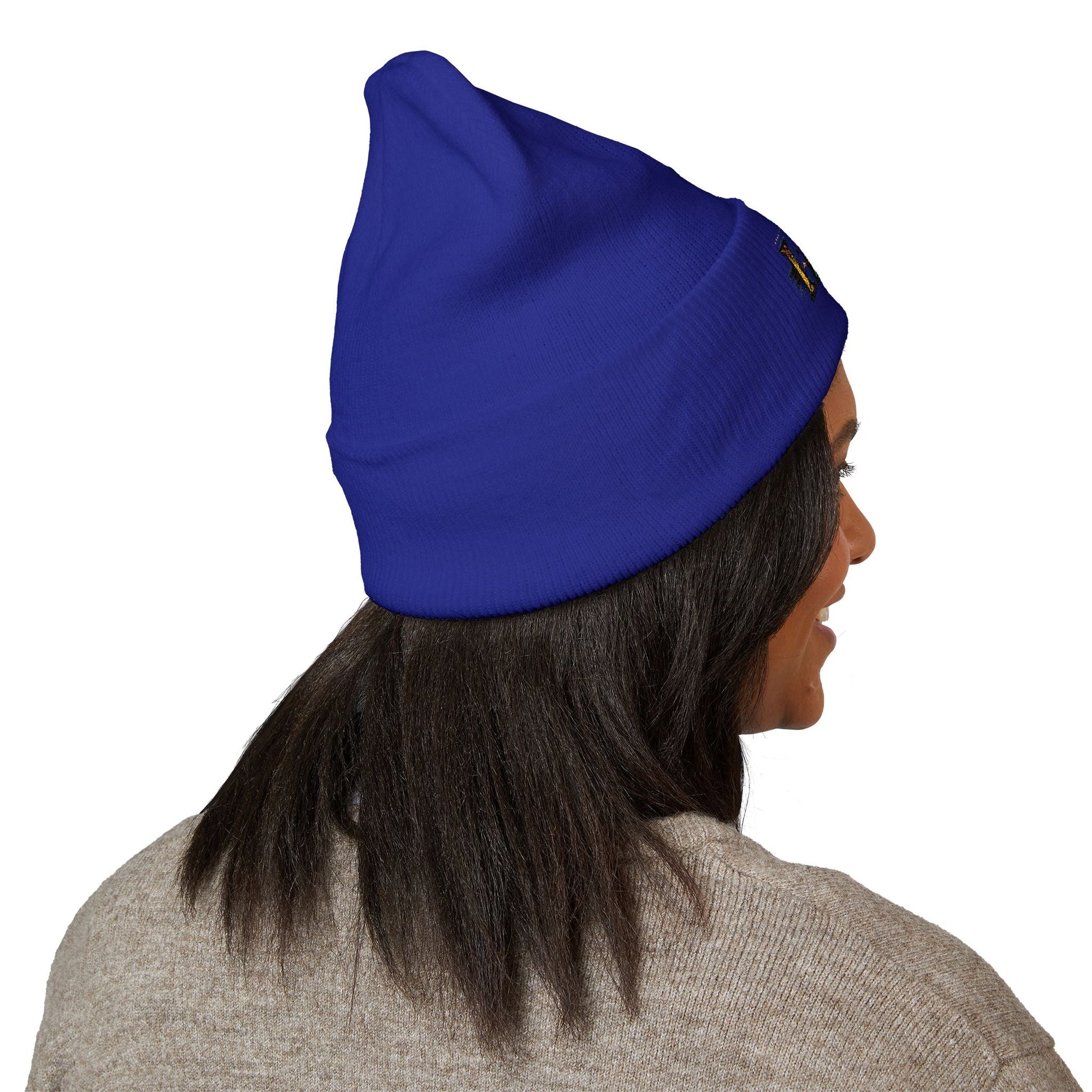 I AM Embroidered Classic Cuffed Beanie - Cozy Winter Headwear