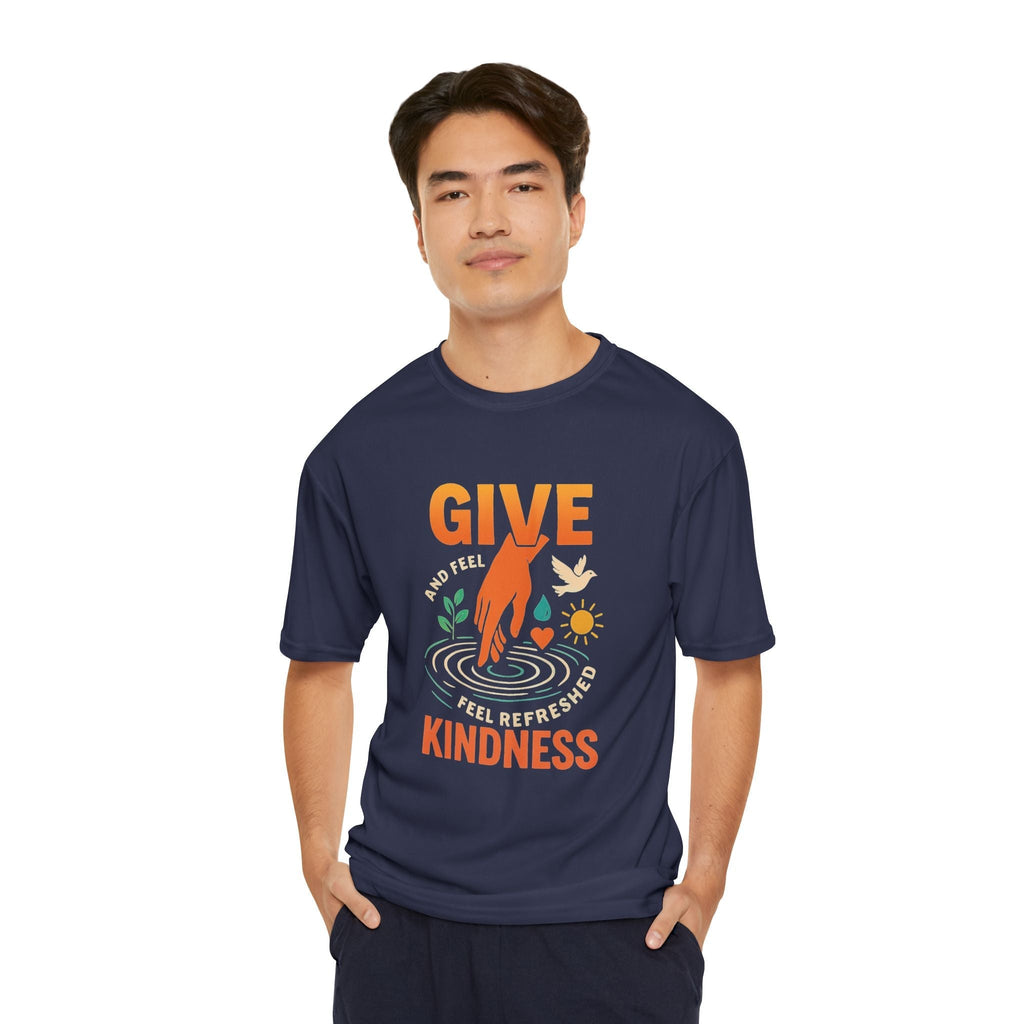 Mens Performance T-Shirt for Fitness & Kindness-Inspired Style