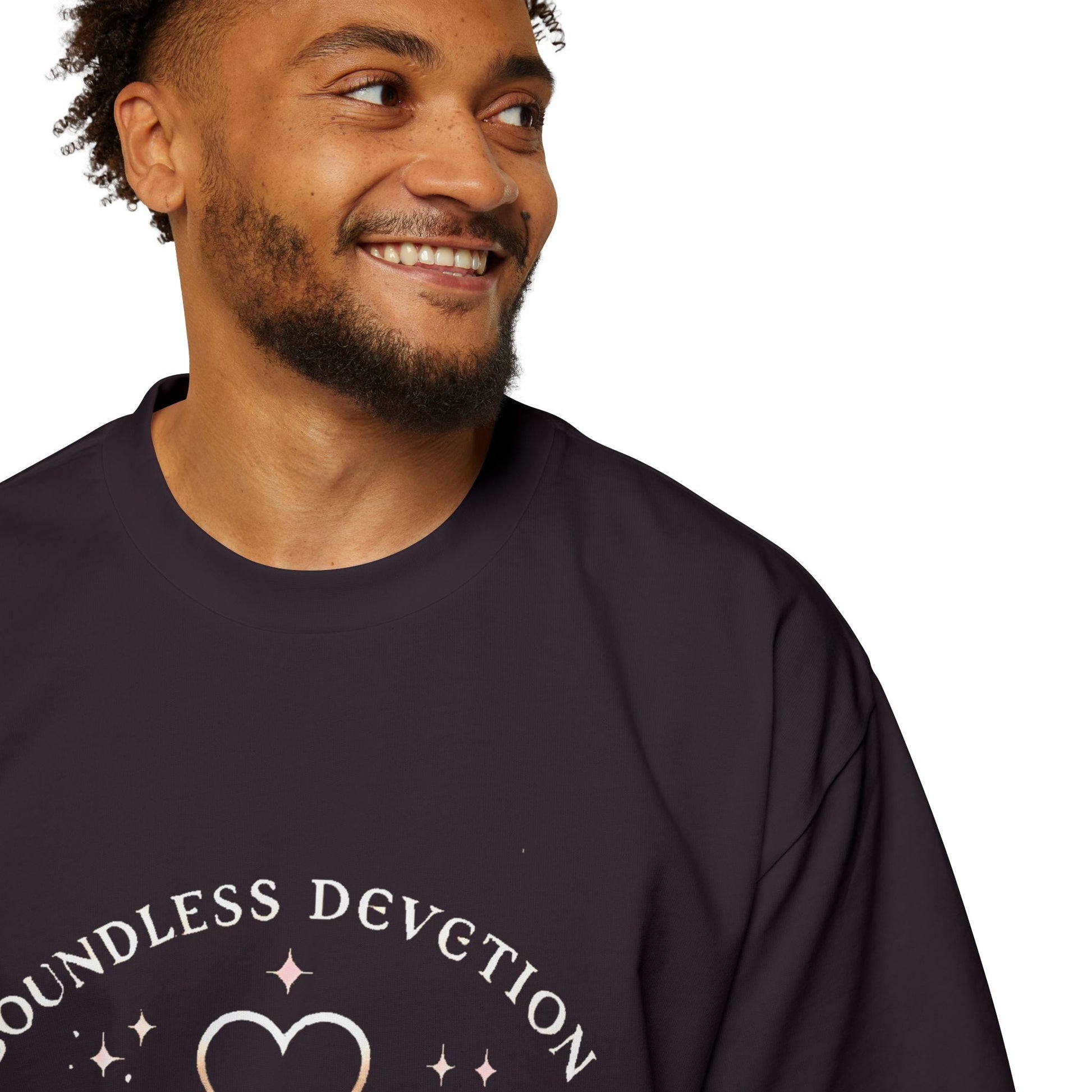 Men Heavy Oversized T-shirt - Endless Love  100% Cotton Comfort