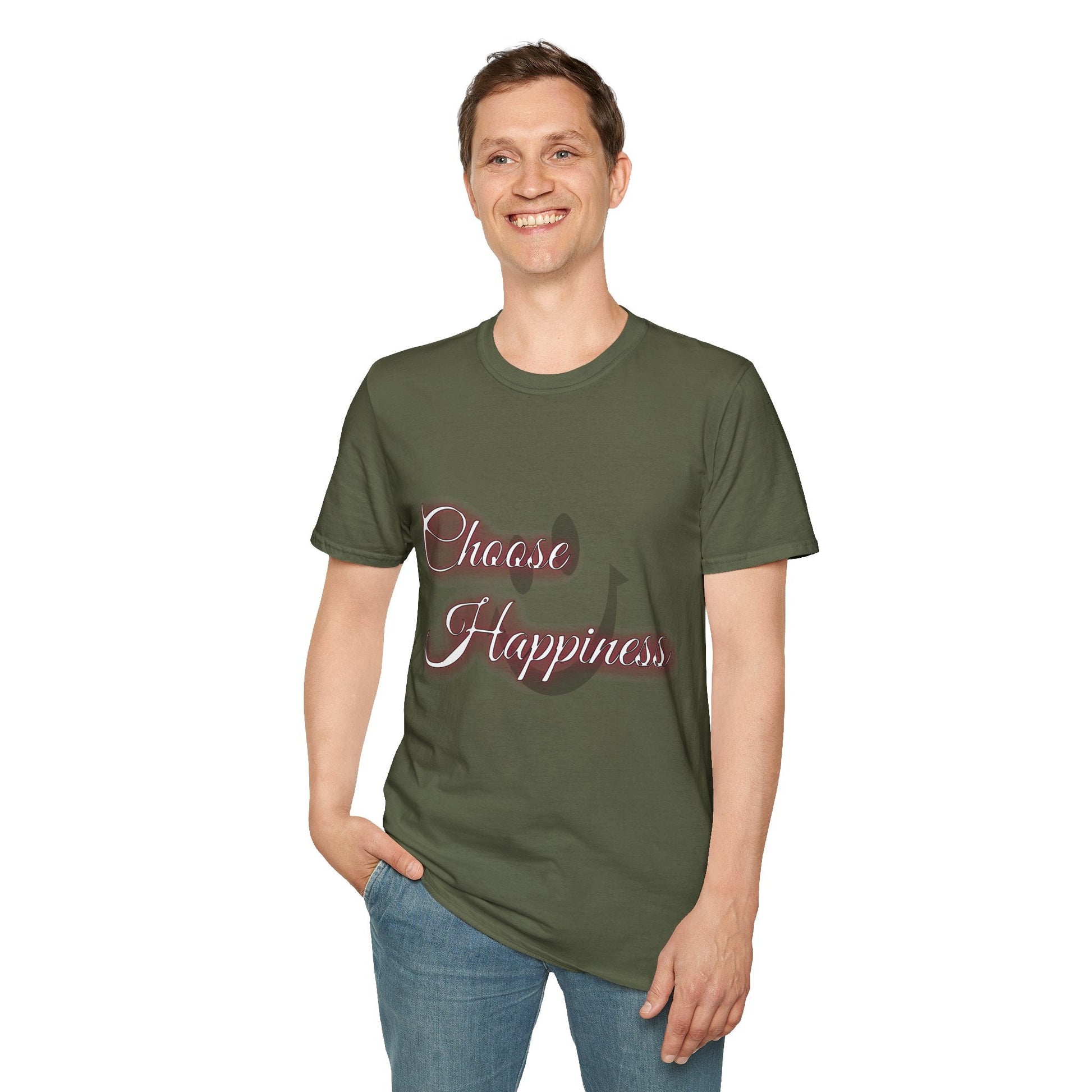 Unisex Softstyle t-shirt - Choose Happiness-Positive Vibes Tee