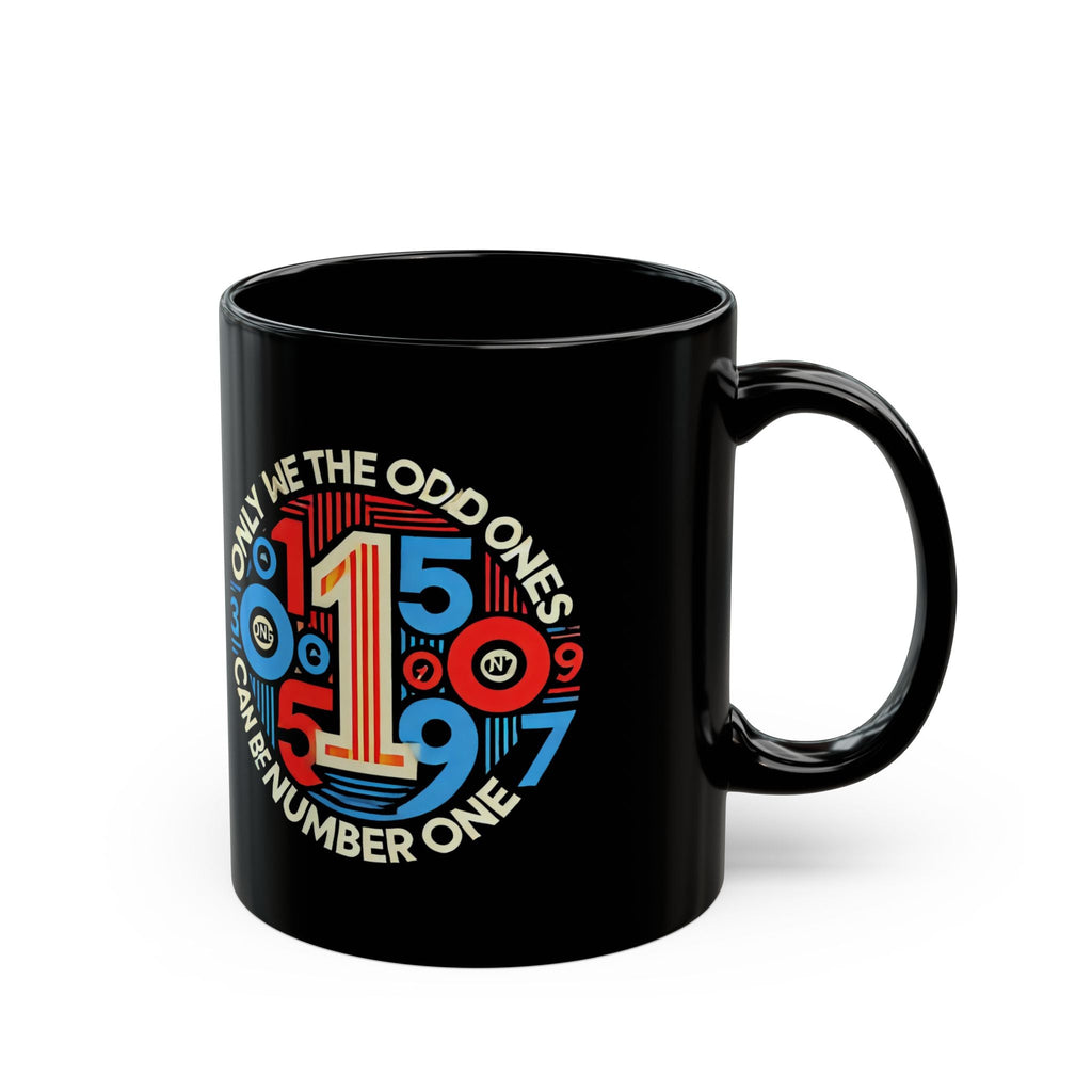 Unique Odd Numbers Black Mug - 11oz & 15oz - Gift for Coffee Lovers