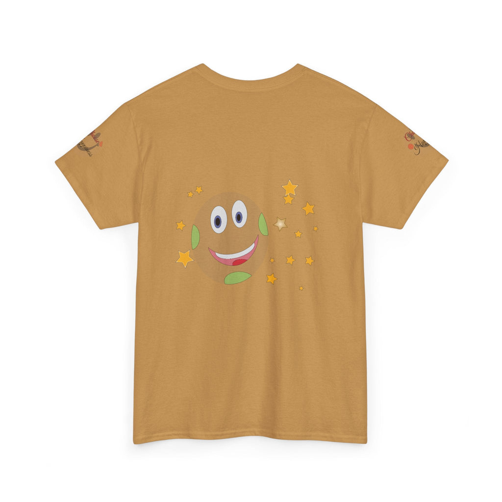 Unisex Heavy Cotton T-shirt with positivity message and fun graphic design.