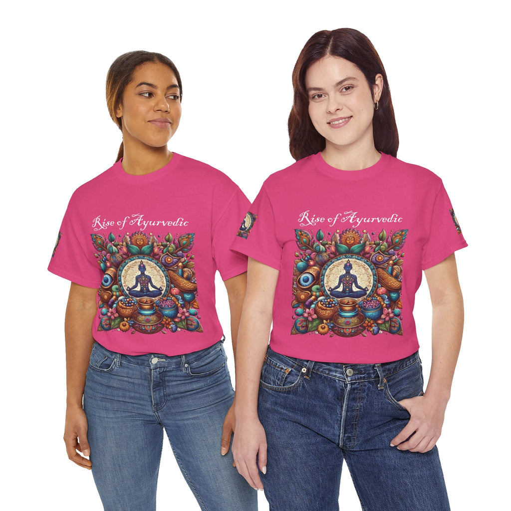 Unisex Heavy Cotton T-shirt - Rediscover 5000 years Ayurvedic Designs