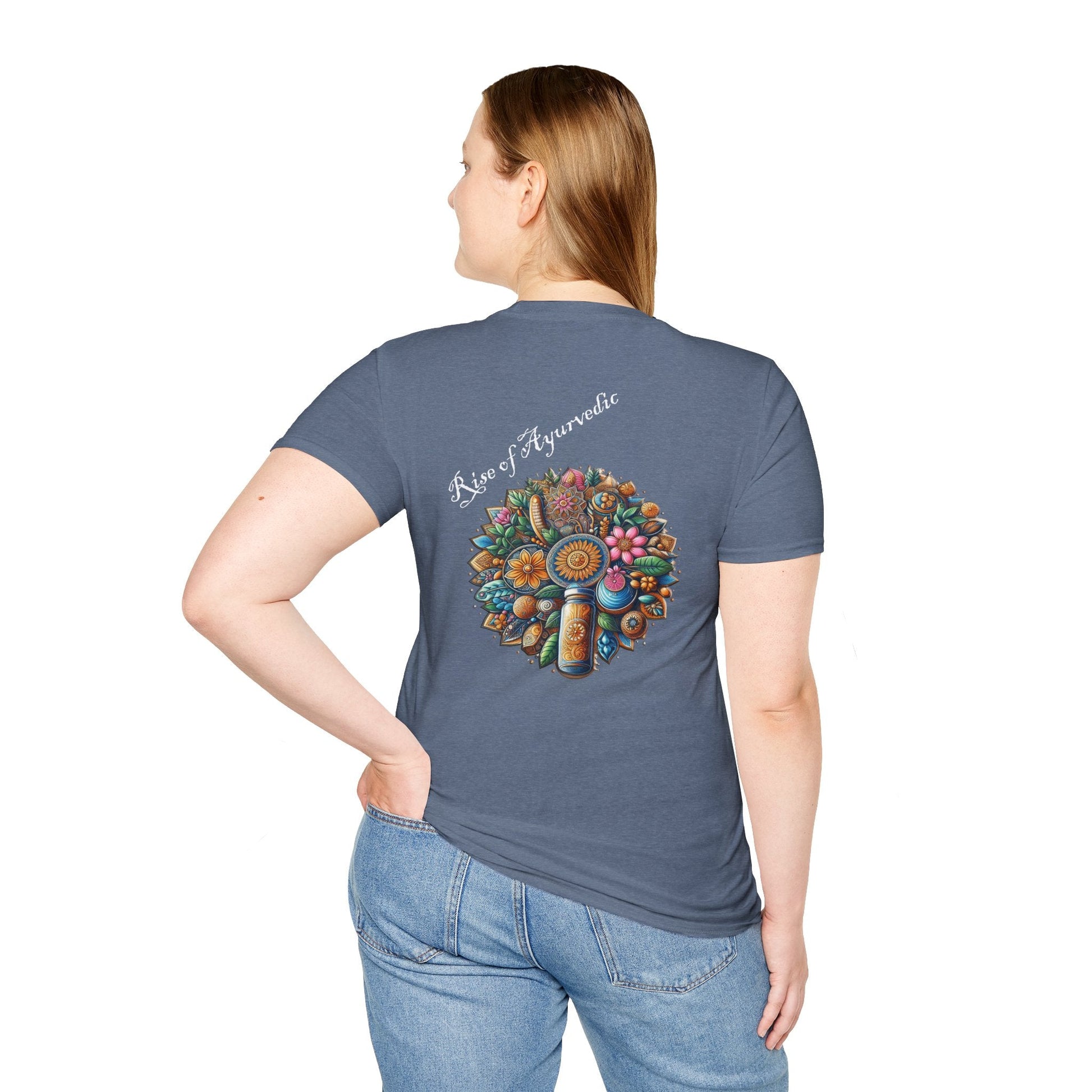 Colorful Nature-Inspired Unisex Softstyle T-Shirt - Ayurvedic