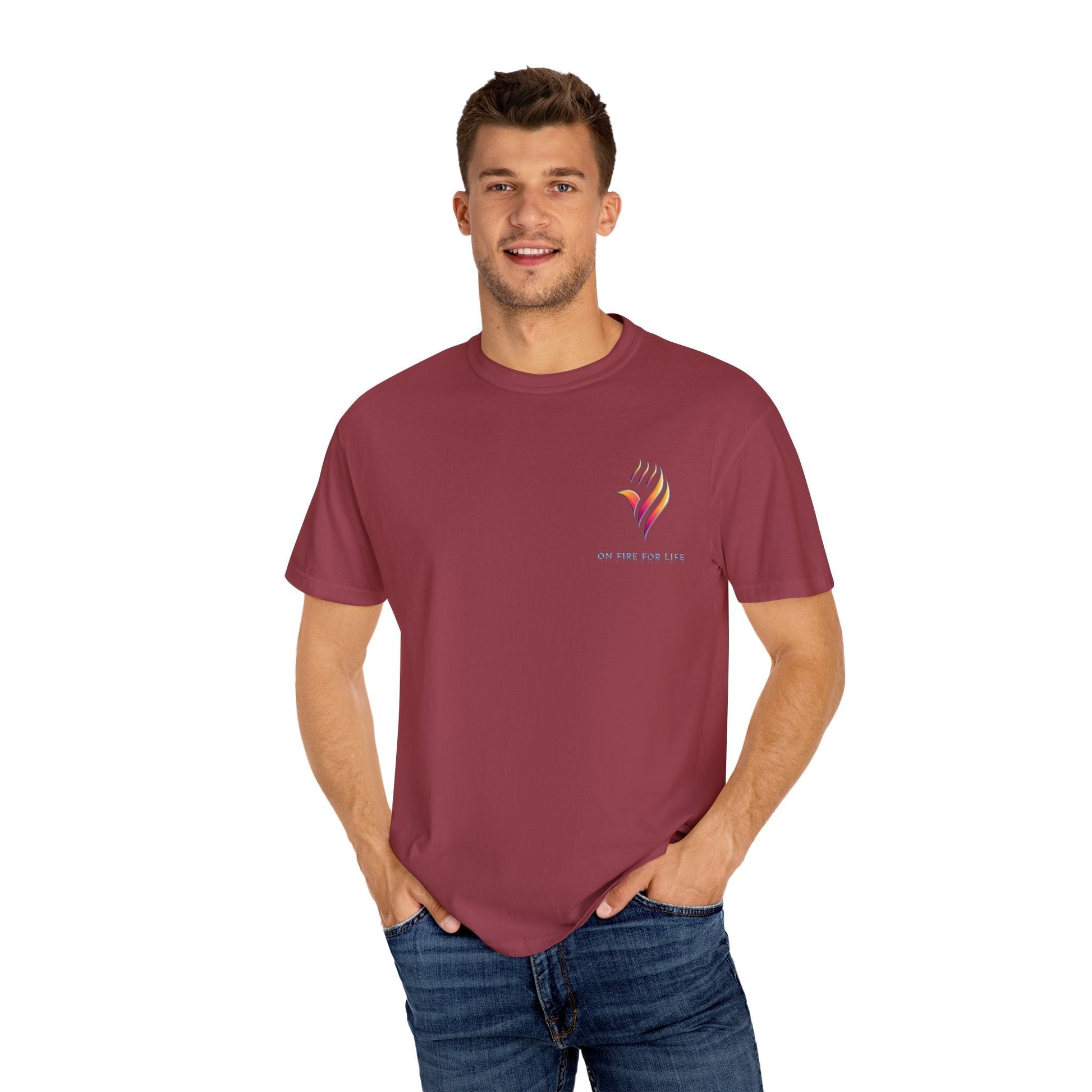 Unisex Garment-Dyed T-shirt - On Fire for Life Ethically Made