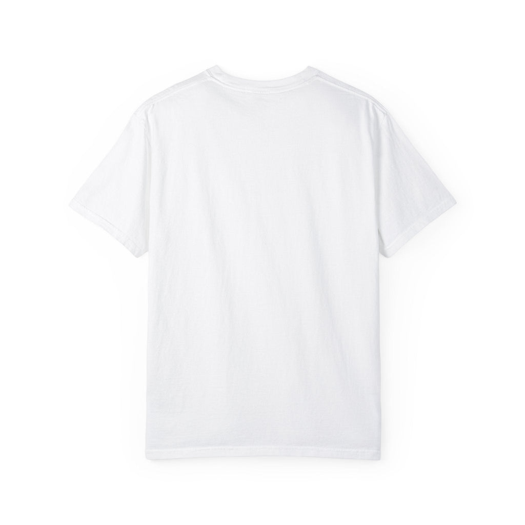 Plain white back view of Clean Beauty Unisex T-Shirt made from organic cotton.