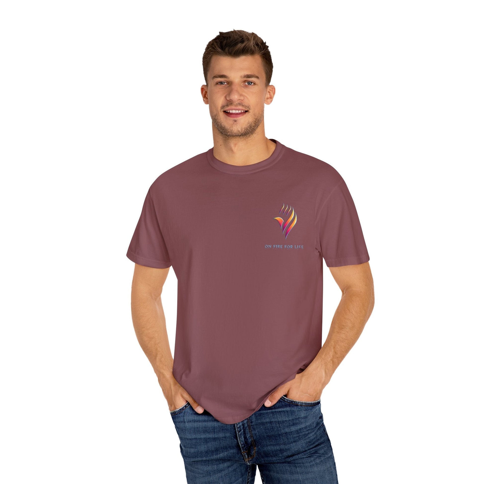 Unisex Garment-Dyed T-shirt - On Fire for Life Ethically Made