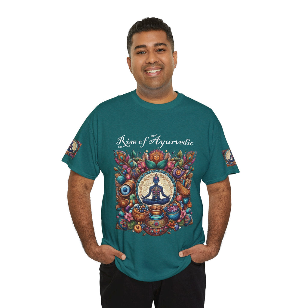 Unisex Heavy Cotton T-shirt - Rediscover 5000 years Ayurvedic Designs