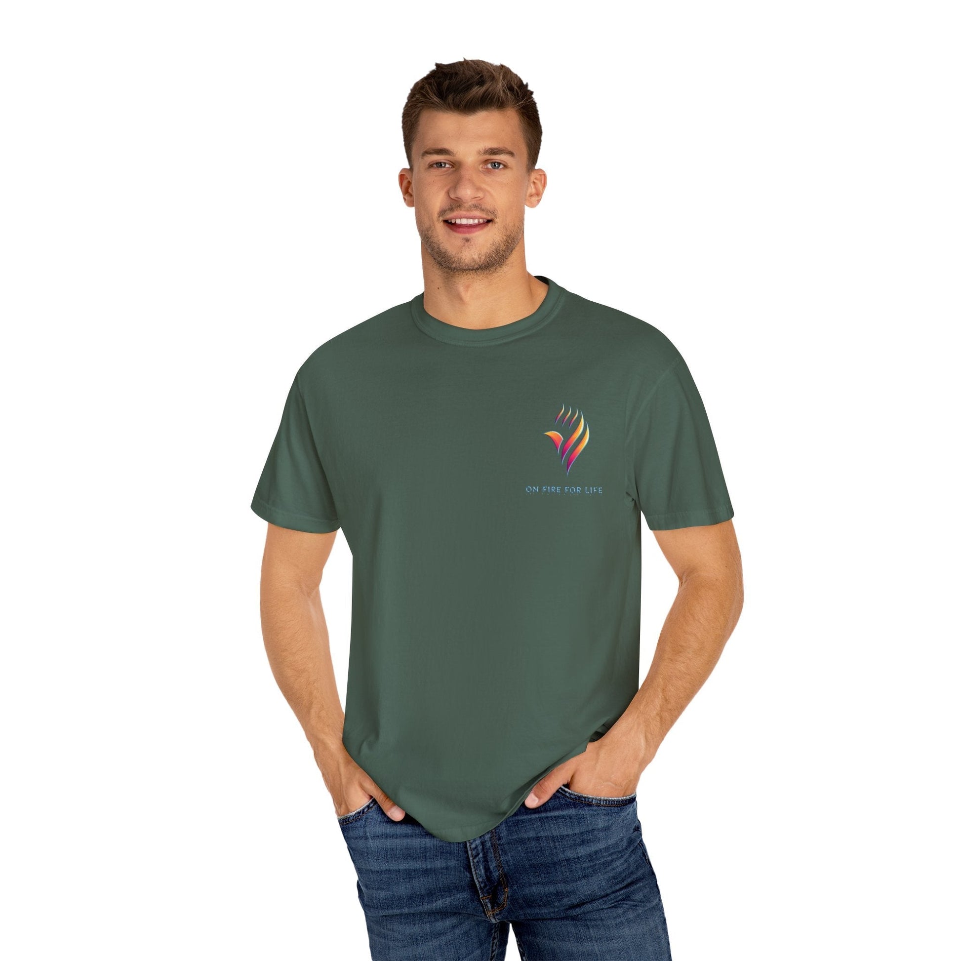 Unisex Garment-Dyed T-shirt - On Fire for Life Ethically Made