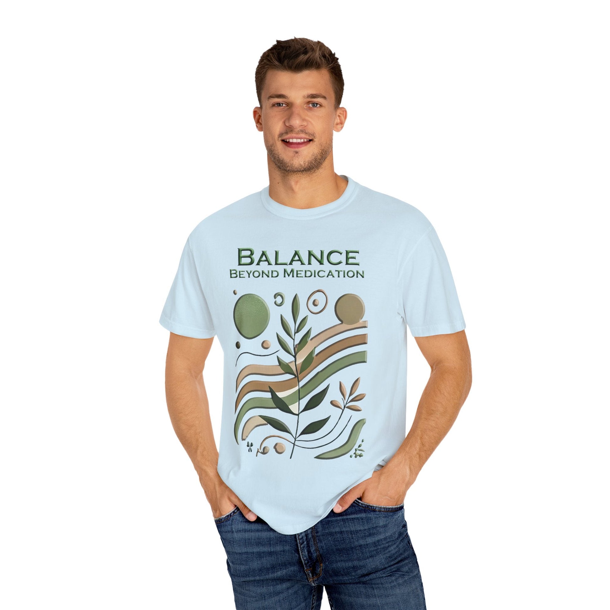 Unisex Garment-Dyed t-shirt Balance Beyond Medication - Nature Tee
