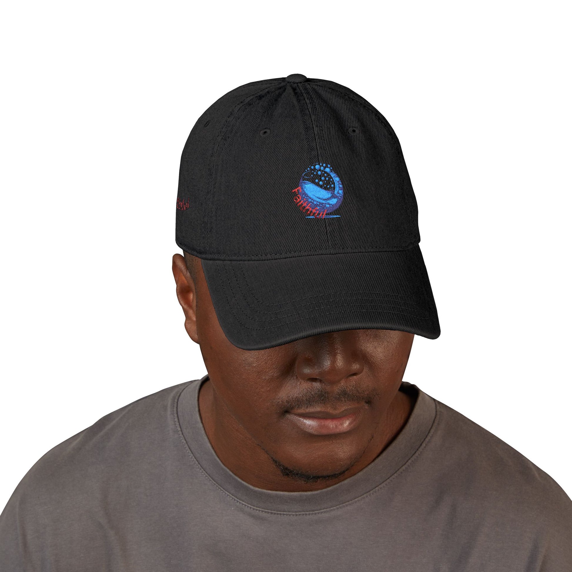 Denim Hat Faithful - Stylish Embroidered Cap Vintage-Inspired Style